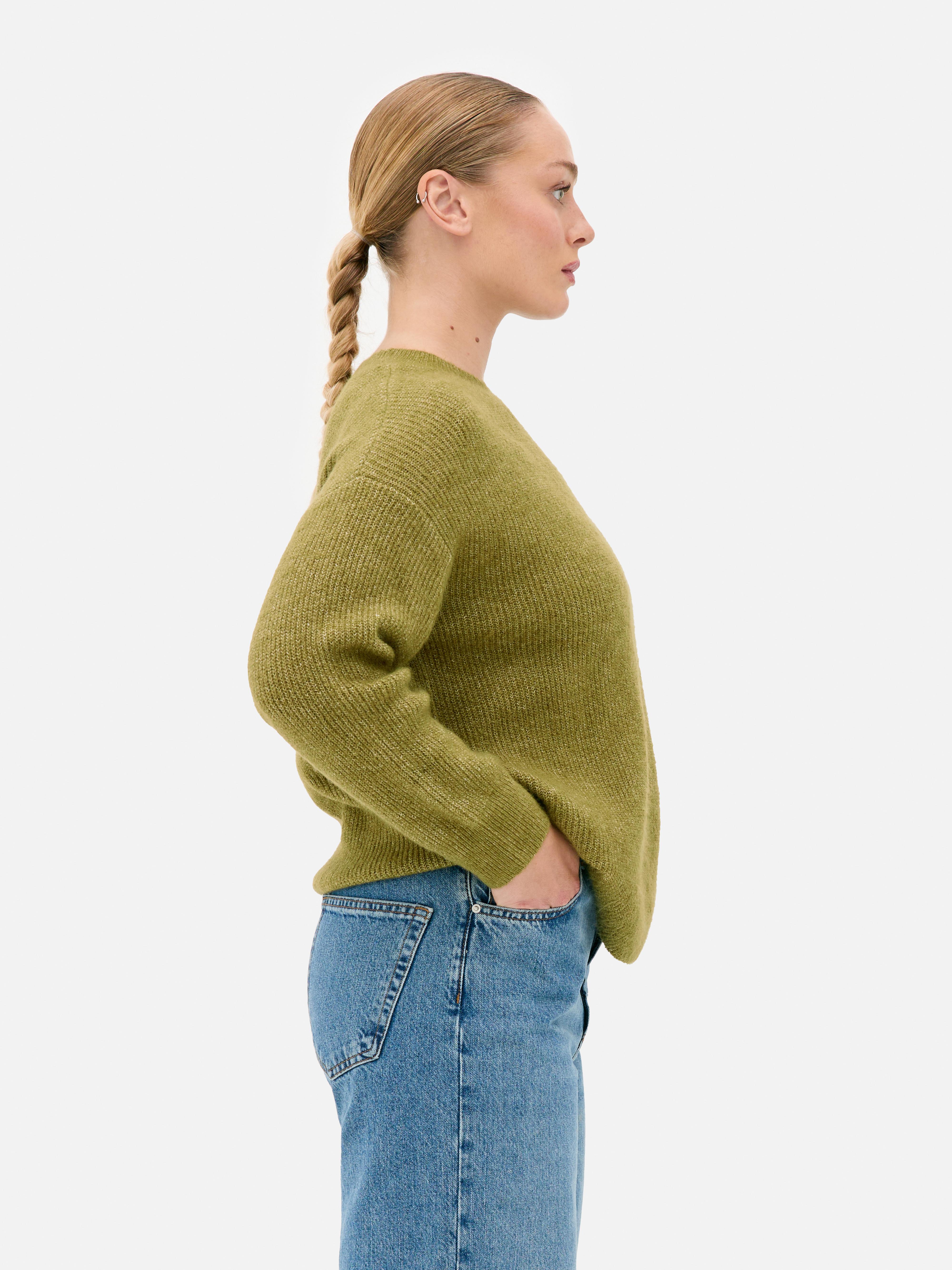 Pull en maille à col ras-du-cou