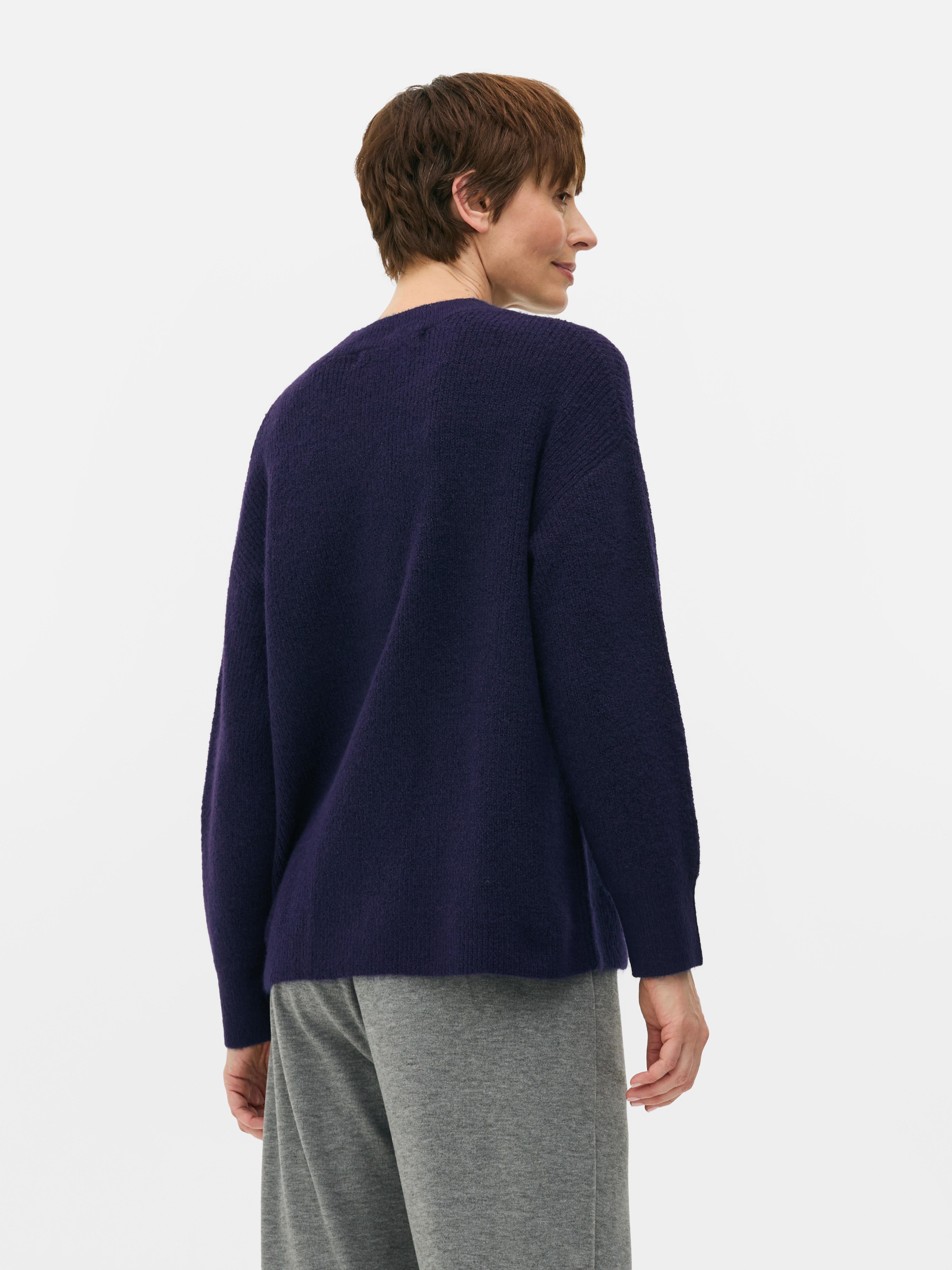 Pull en maille à col ras-du-cou