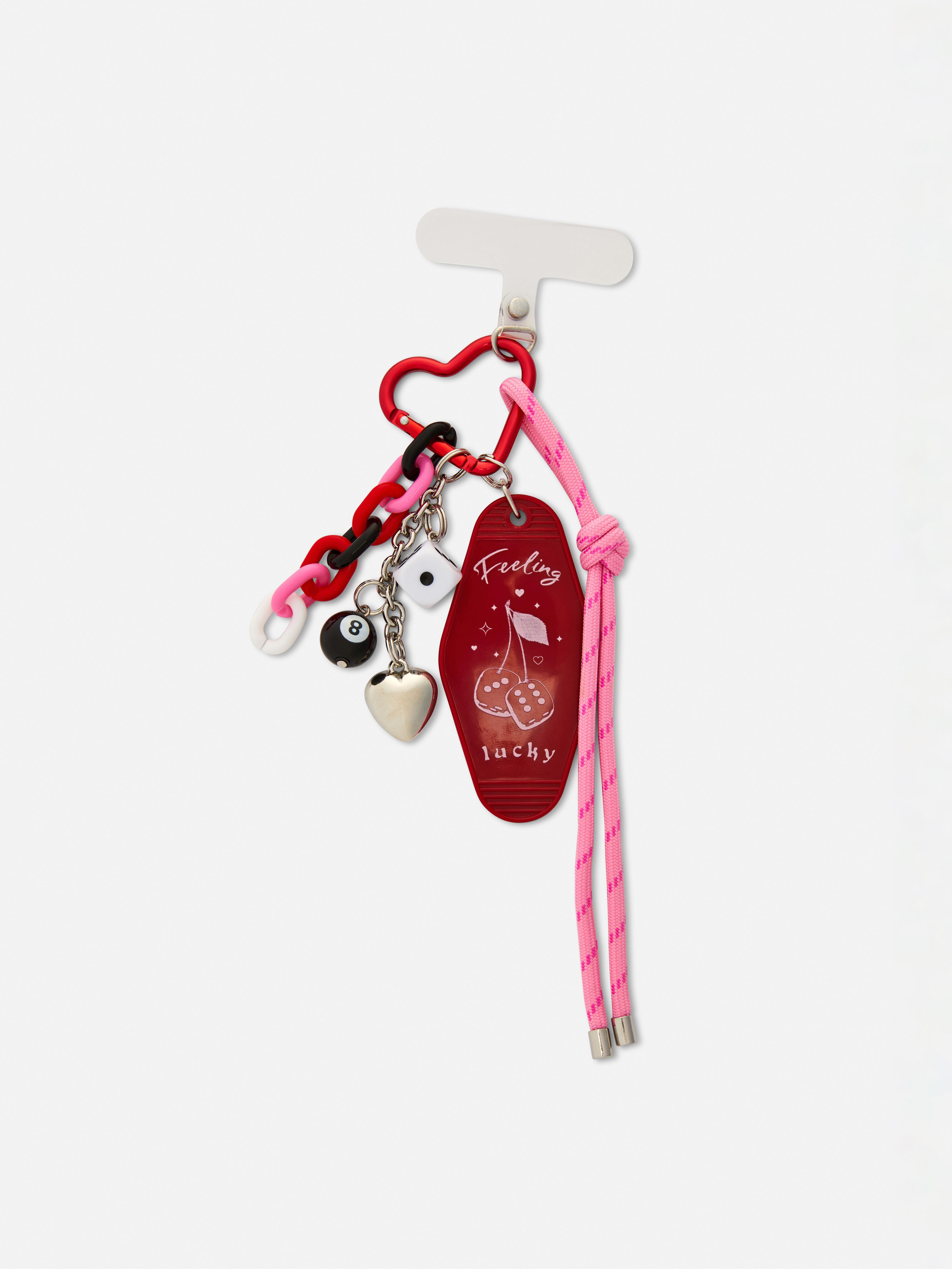 Reissleutelhanger met geluksbedels