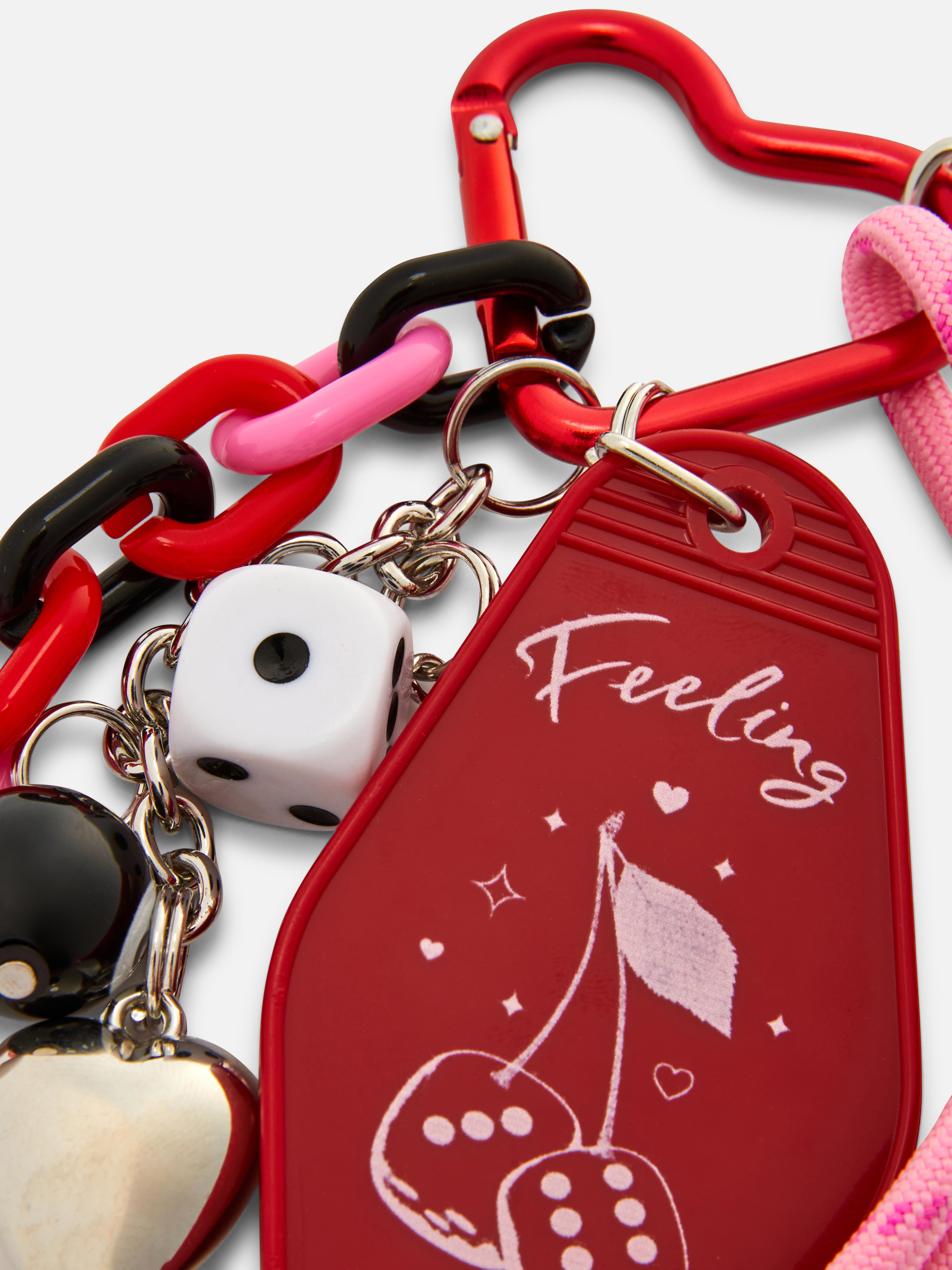Reissleutelhanger met geluksbedels