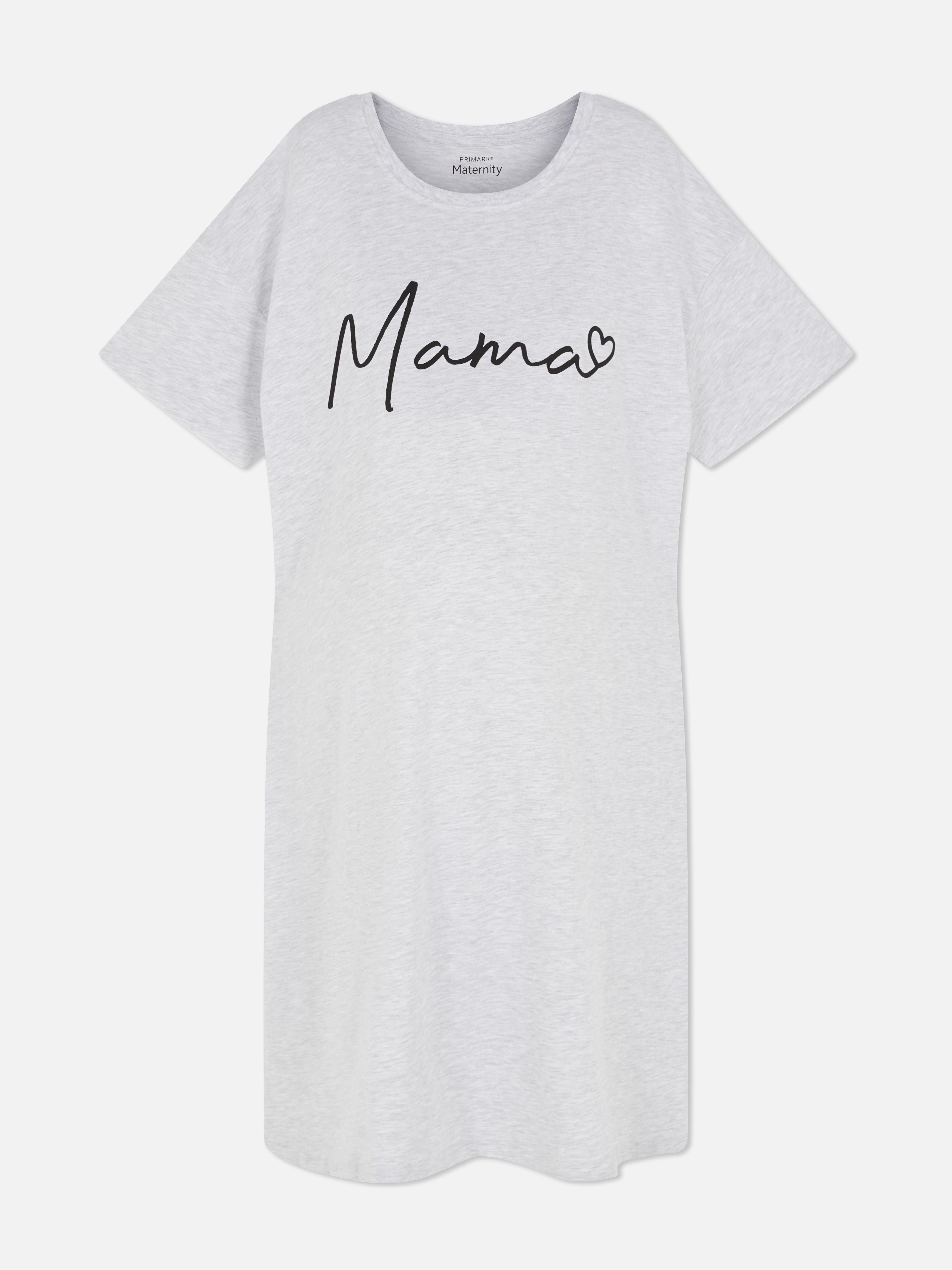 T-shirt de nuit de maternité à imprimé Mama