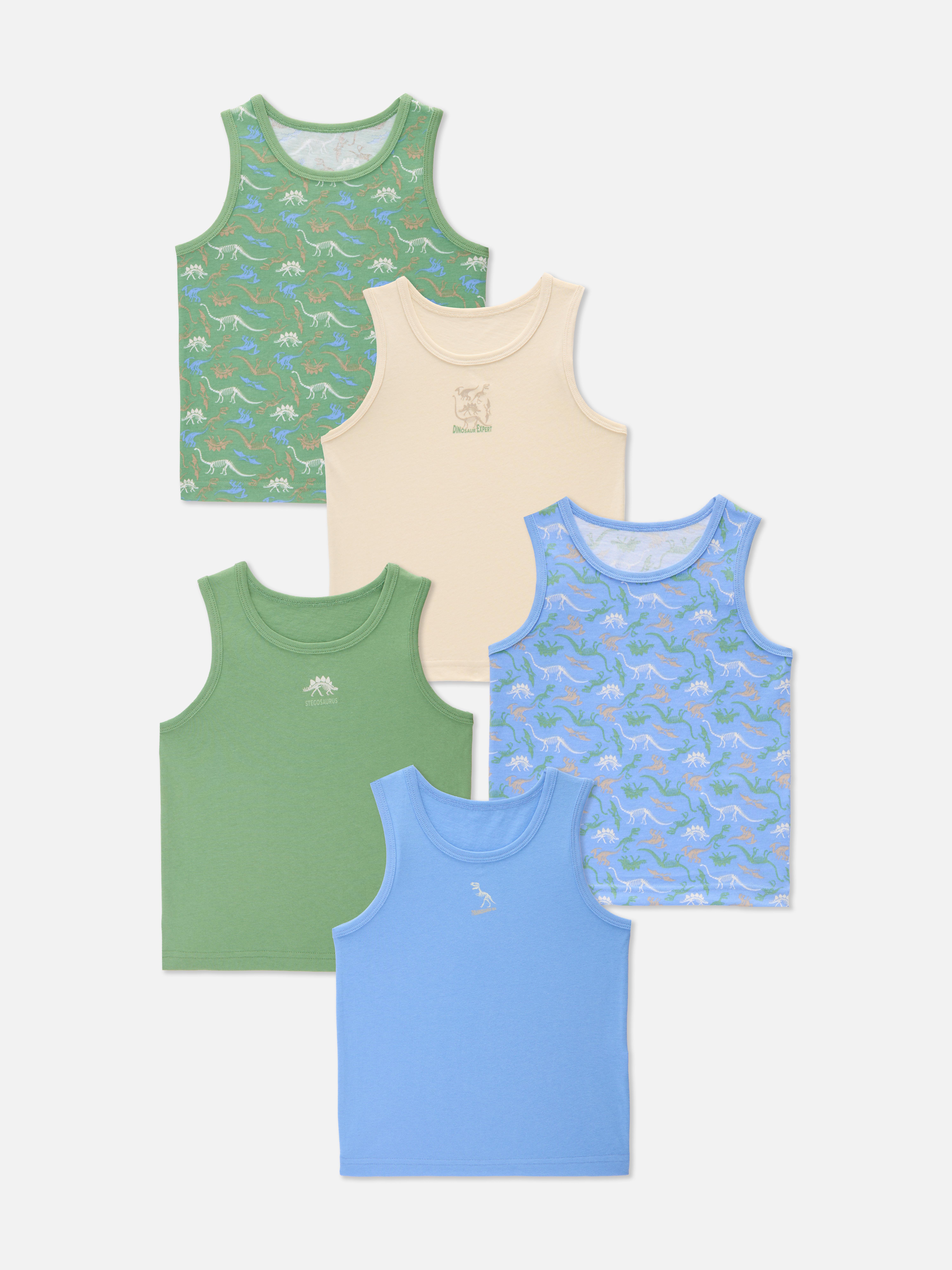 1,5-10 años | Pack de 5 camisetas sin mangas