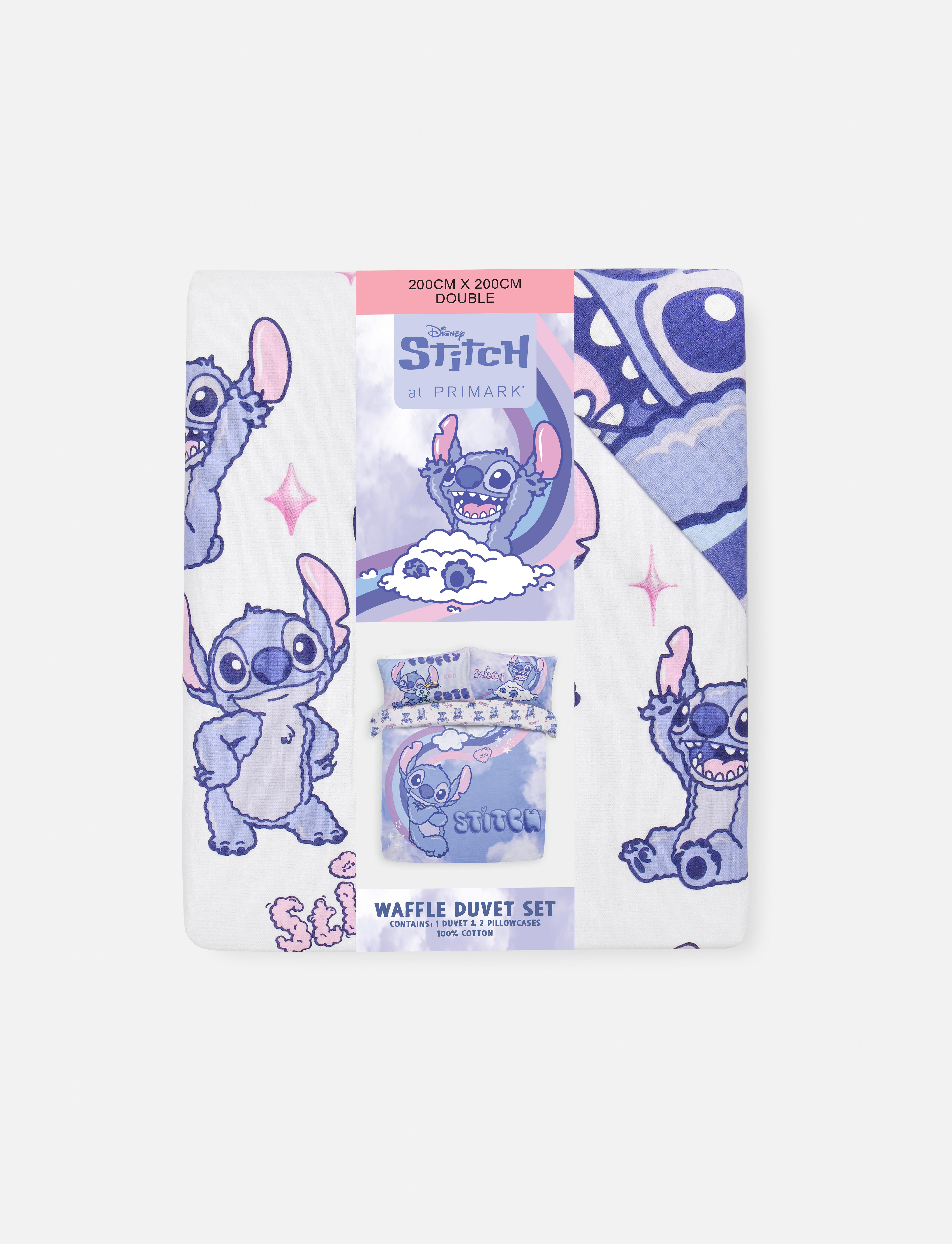 Disney's Stitch Waffle Double Duvet Cover set