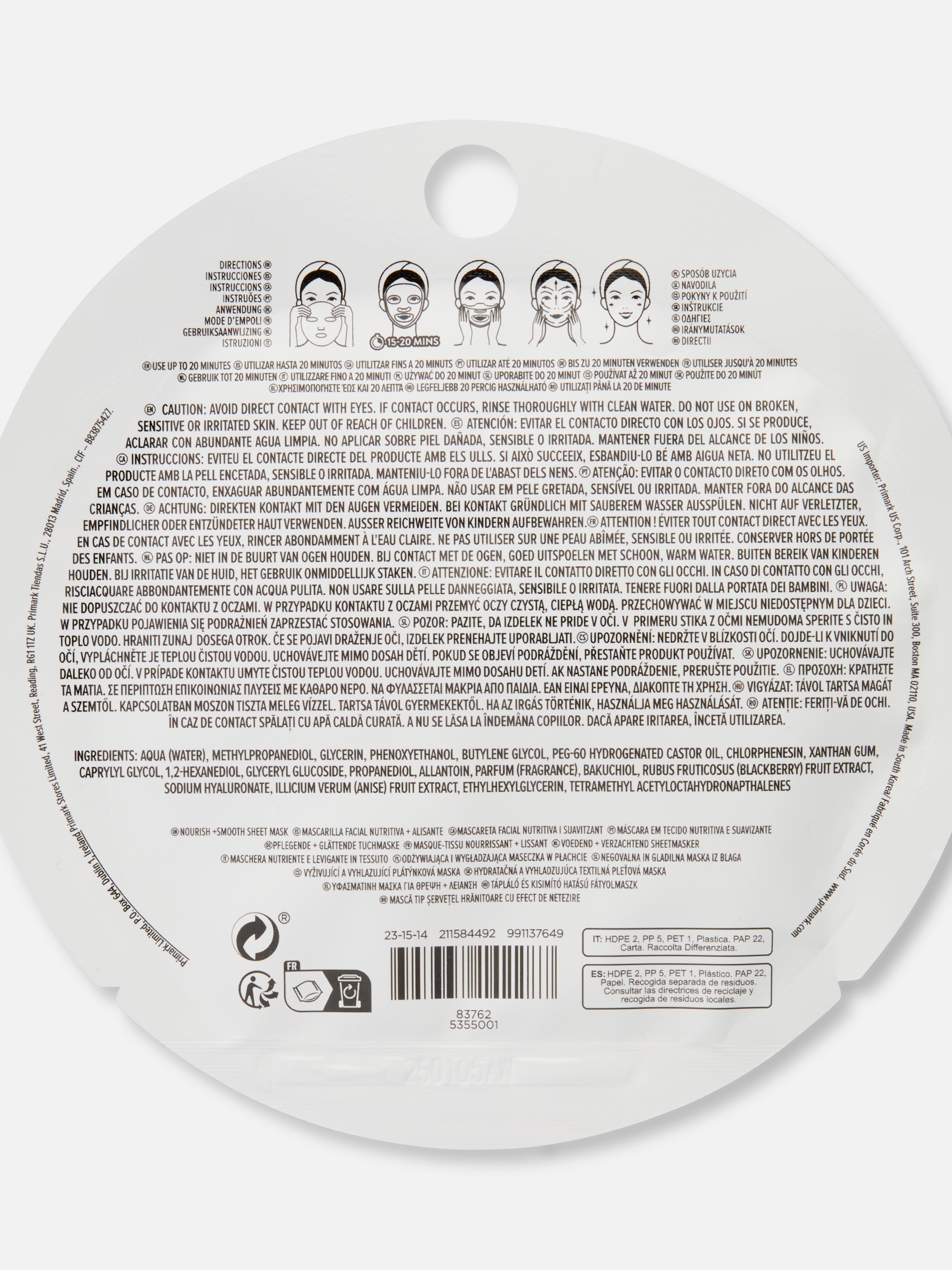 Mascarilla facial de mora con bakuchiol de PS…