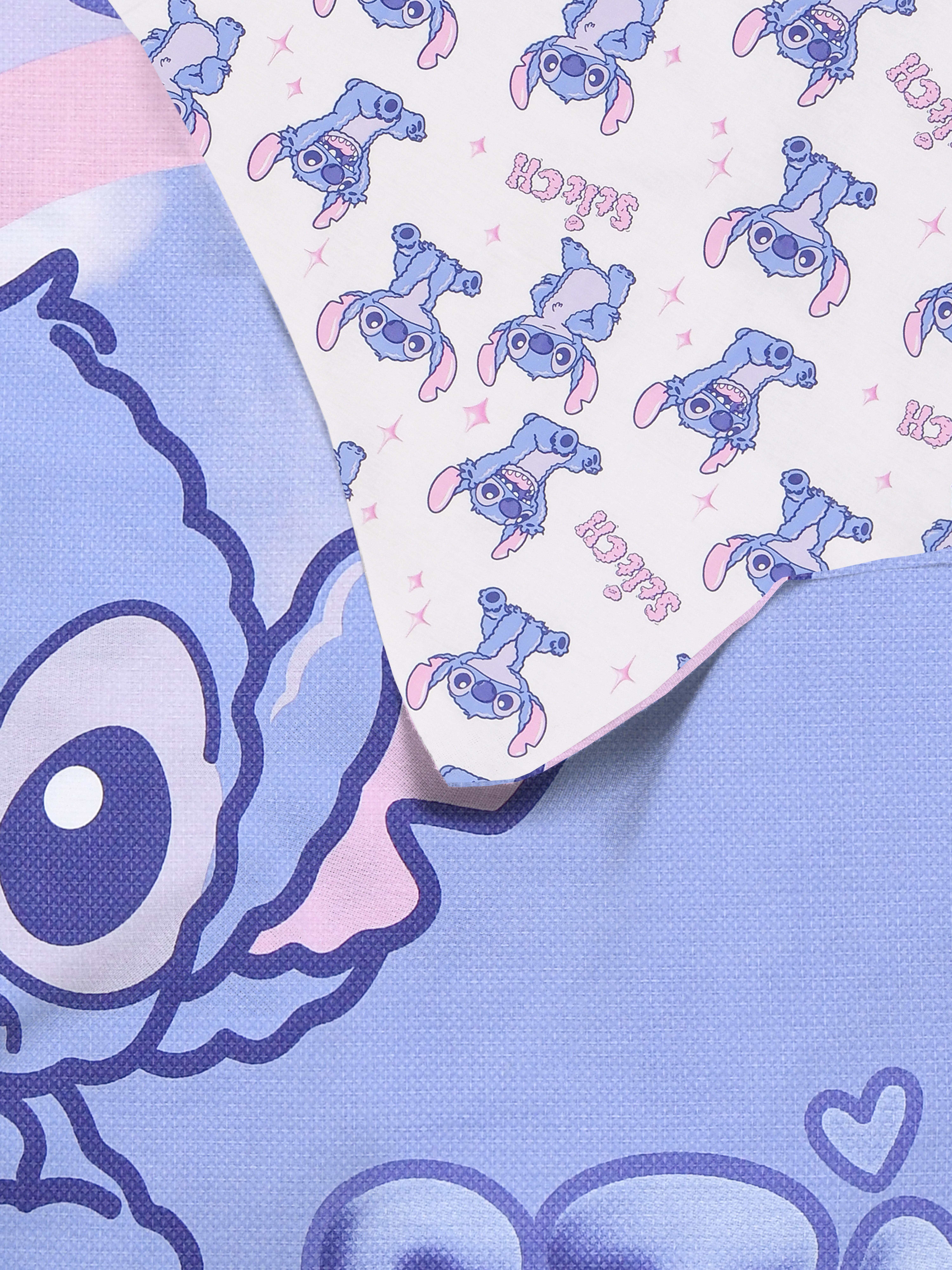 Conj. capa edredão reversível Disney Stitch