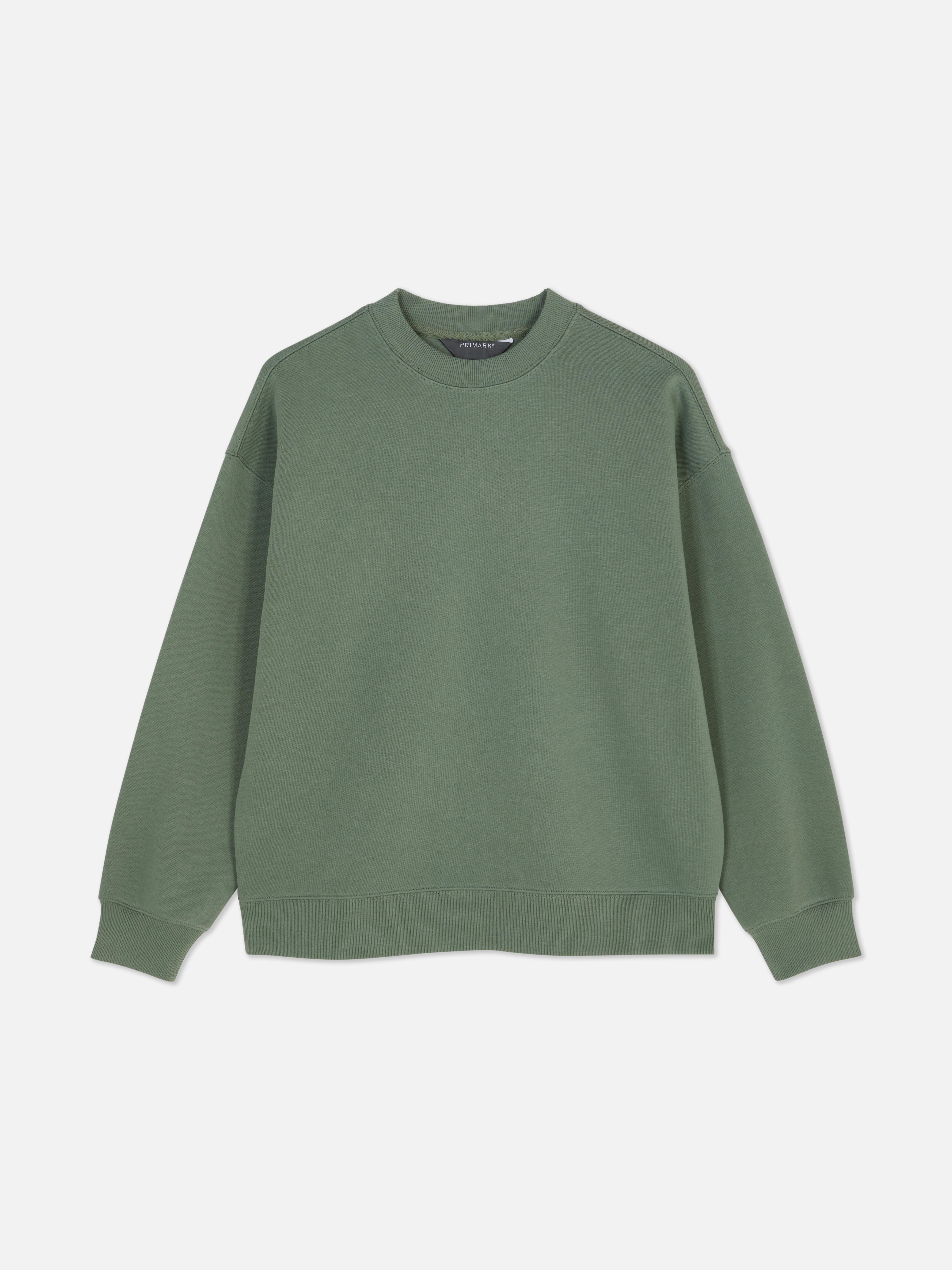 Sudadera básica de cuello redondo