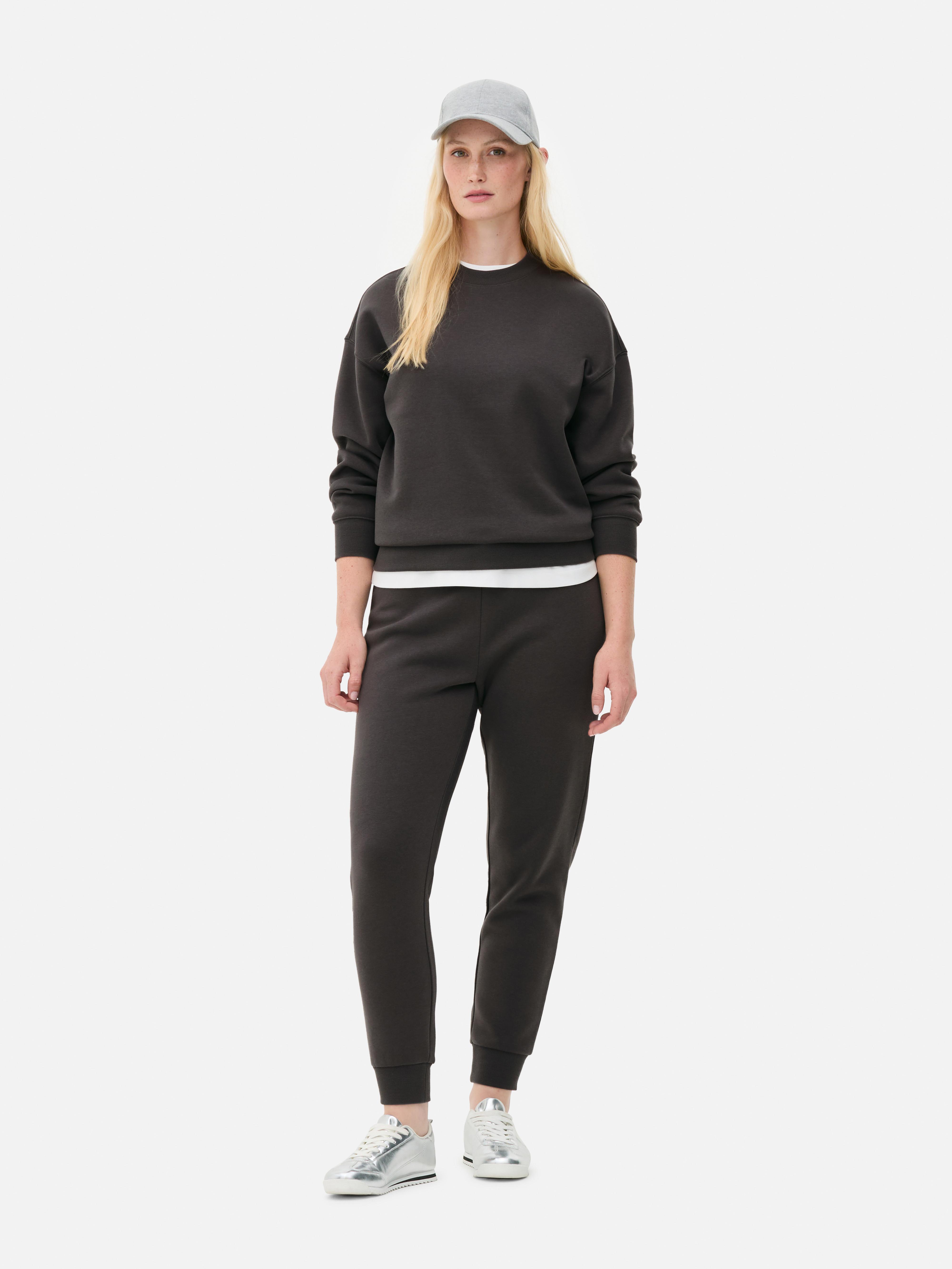 Essential Crew Neck Sweatshirt Charcoal