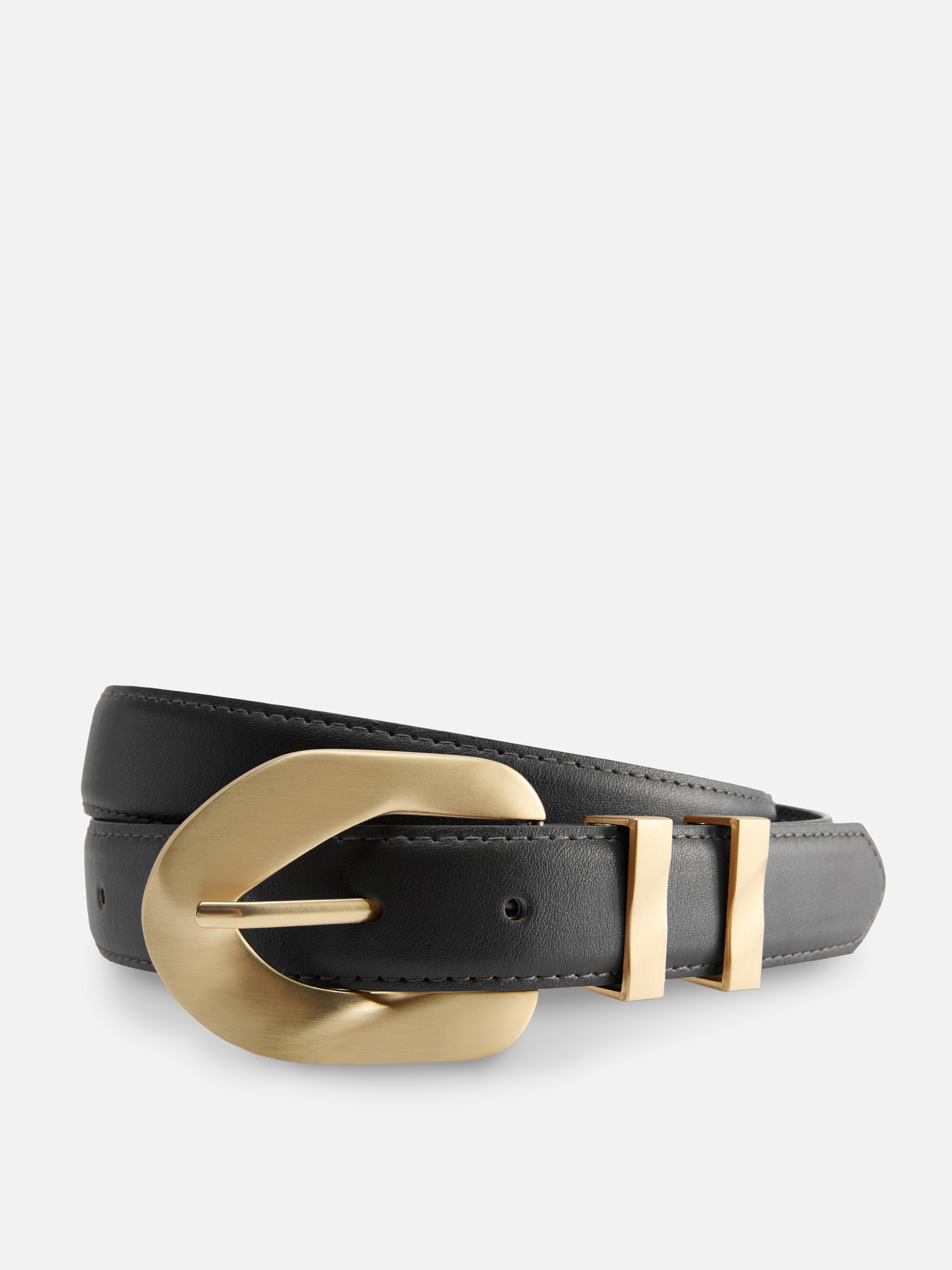 Women's Tan Square-Buckle Belt | Primark
