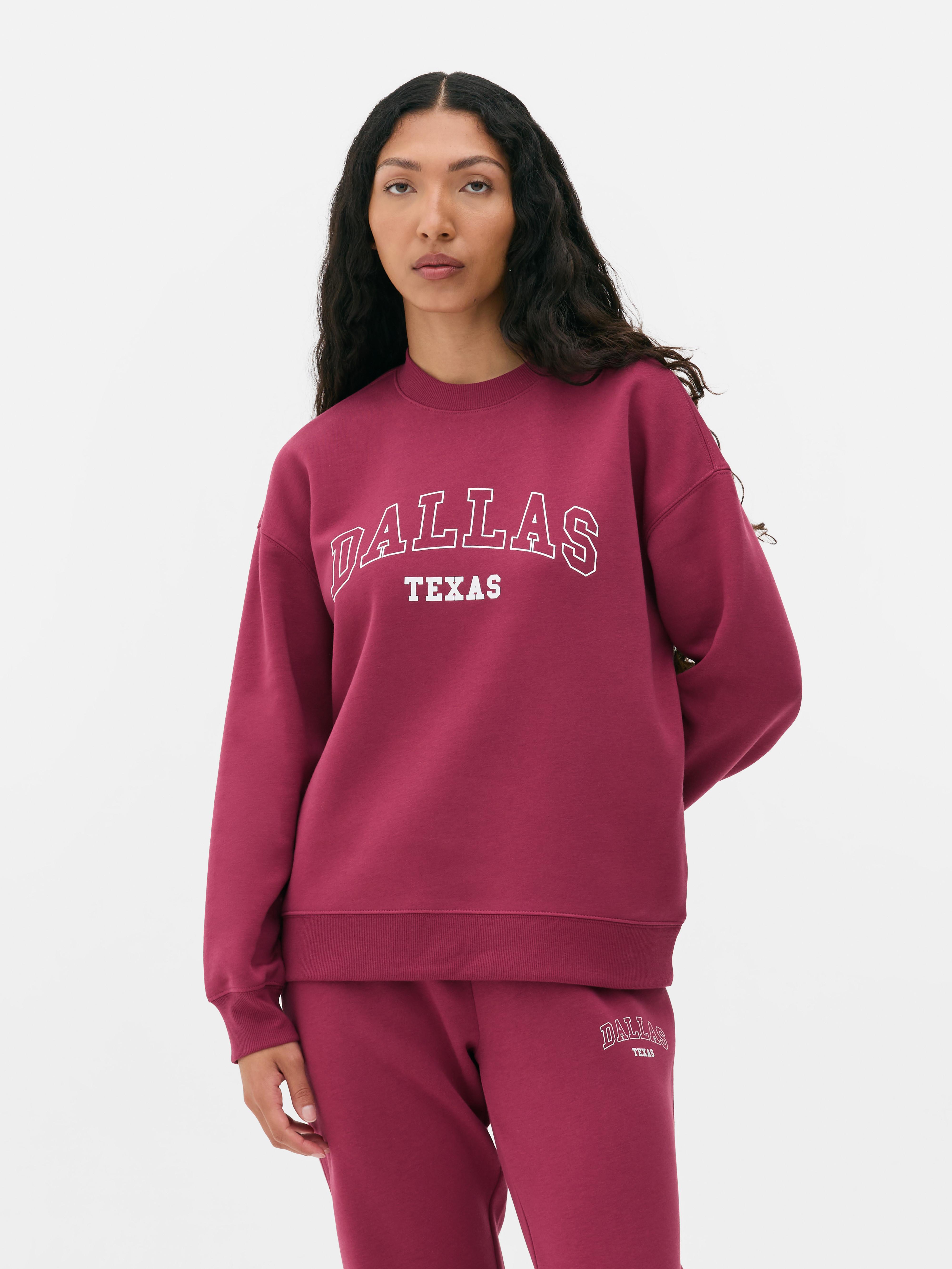 Felpa a girocollo con stampa