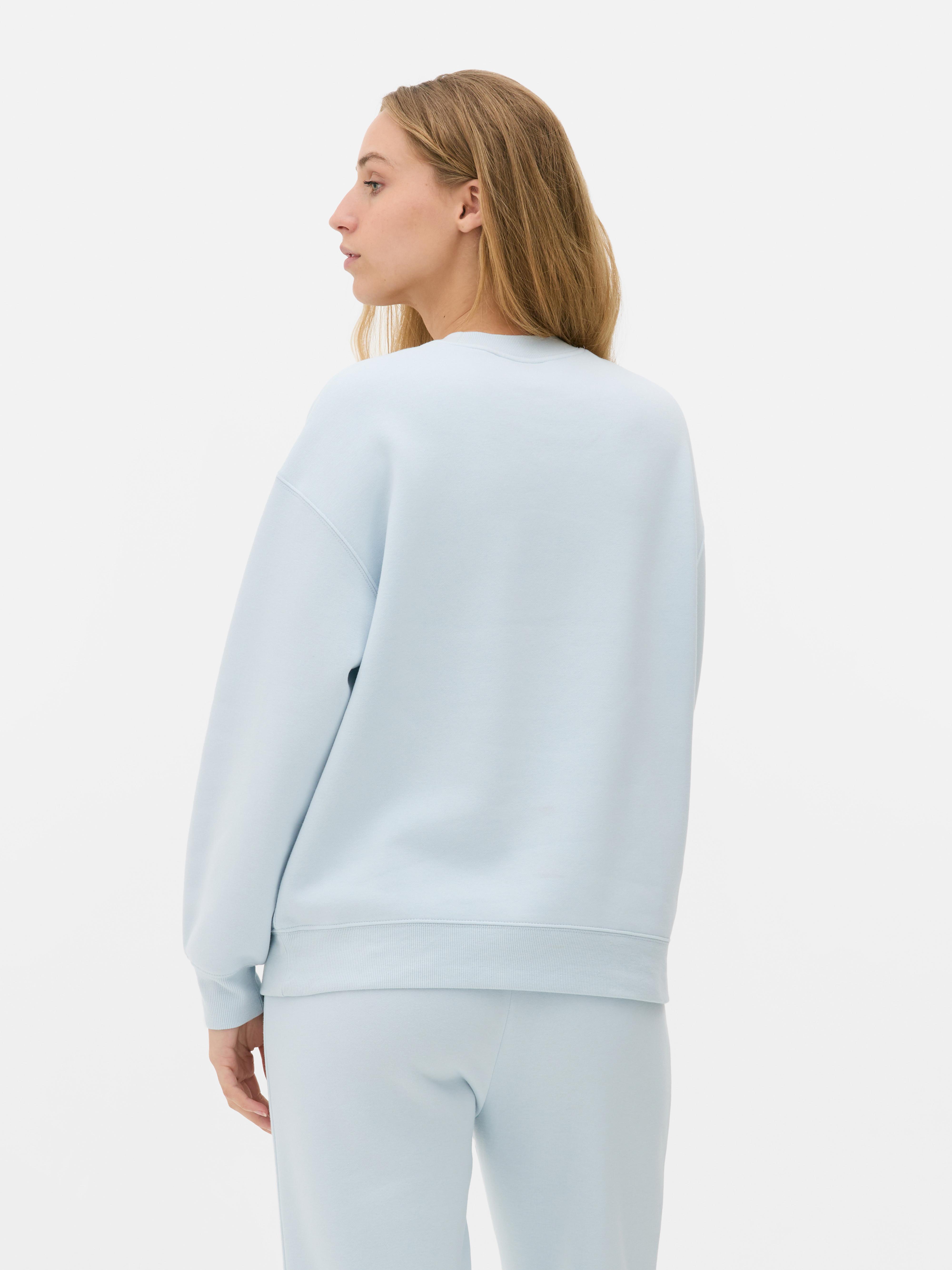 Sudadera de cuello redondo estampada