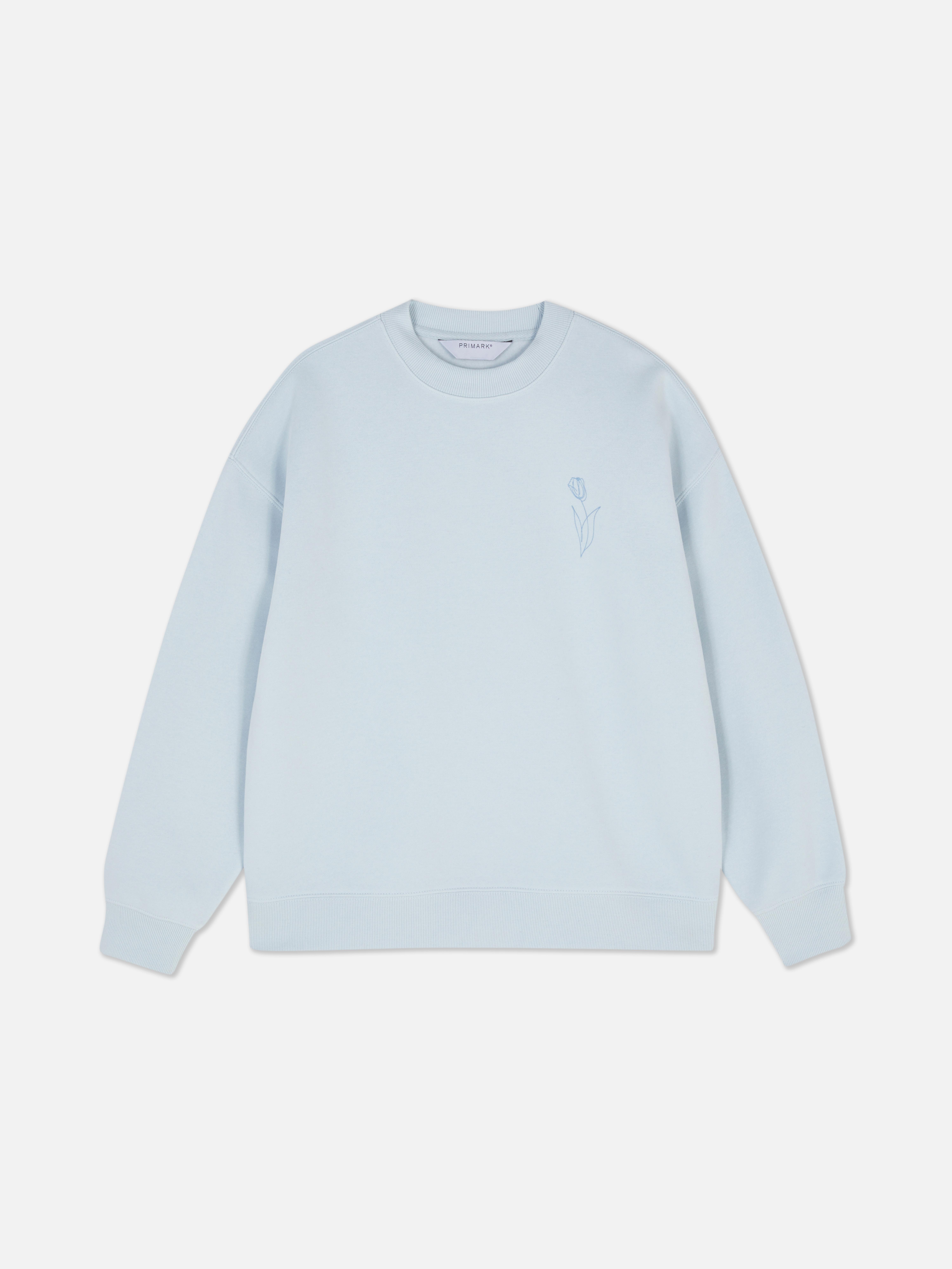 Sudadera de cuello redondo estampada