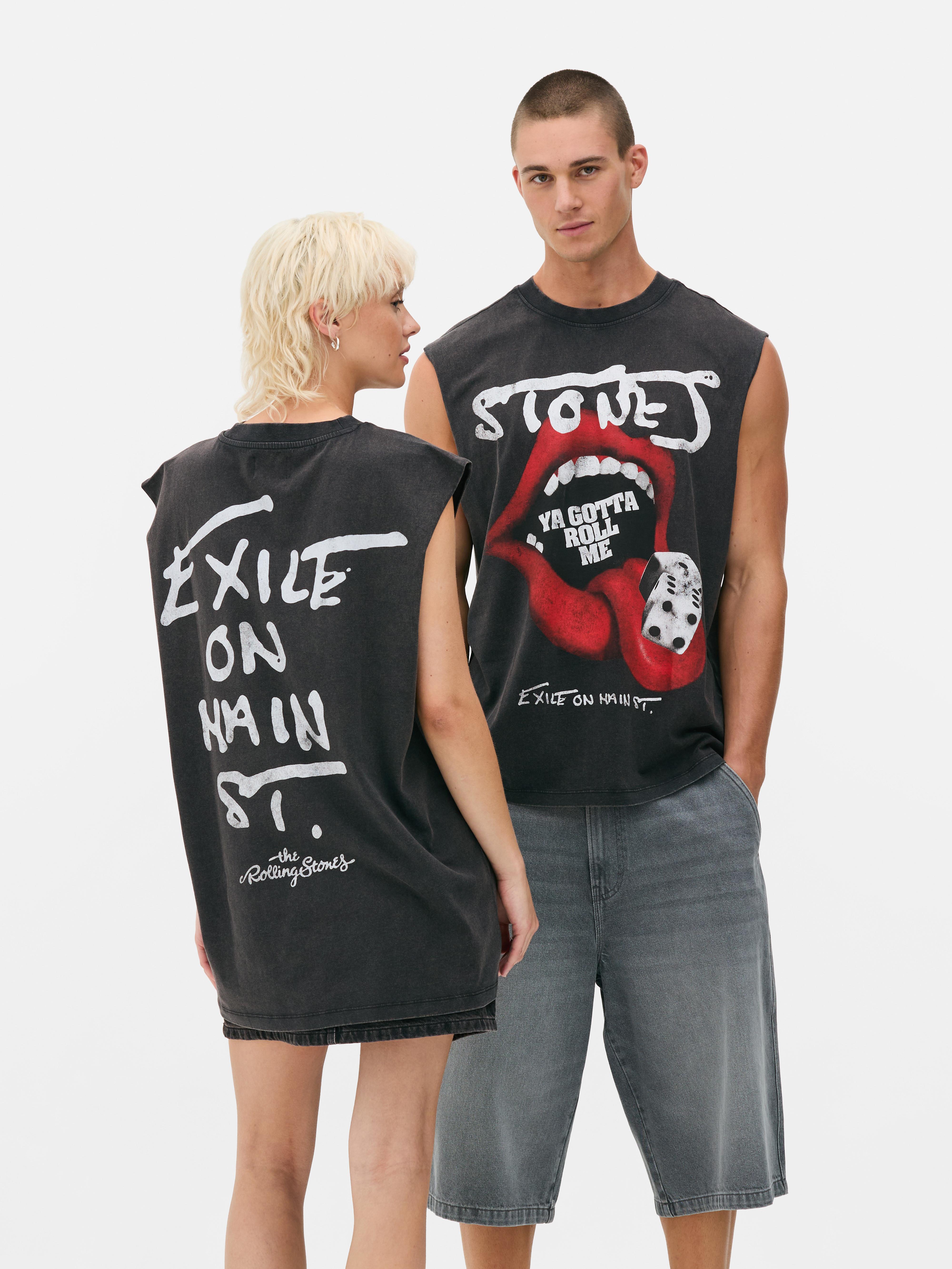 Tanktop met print Rolling Stones