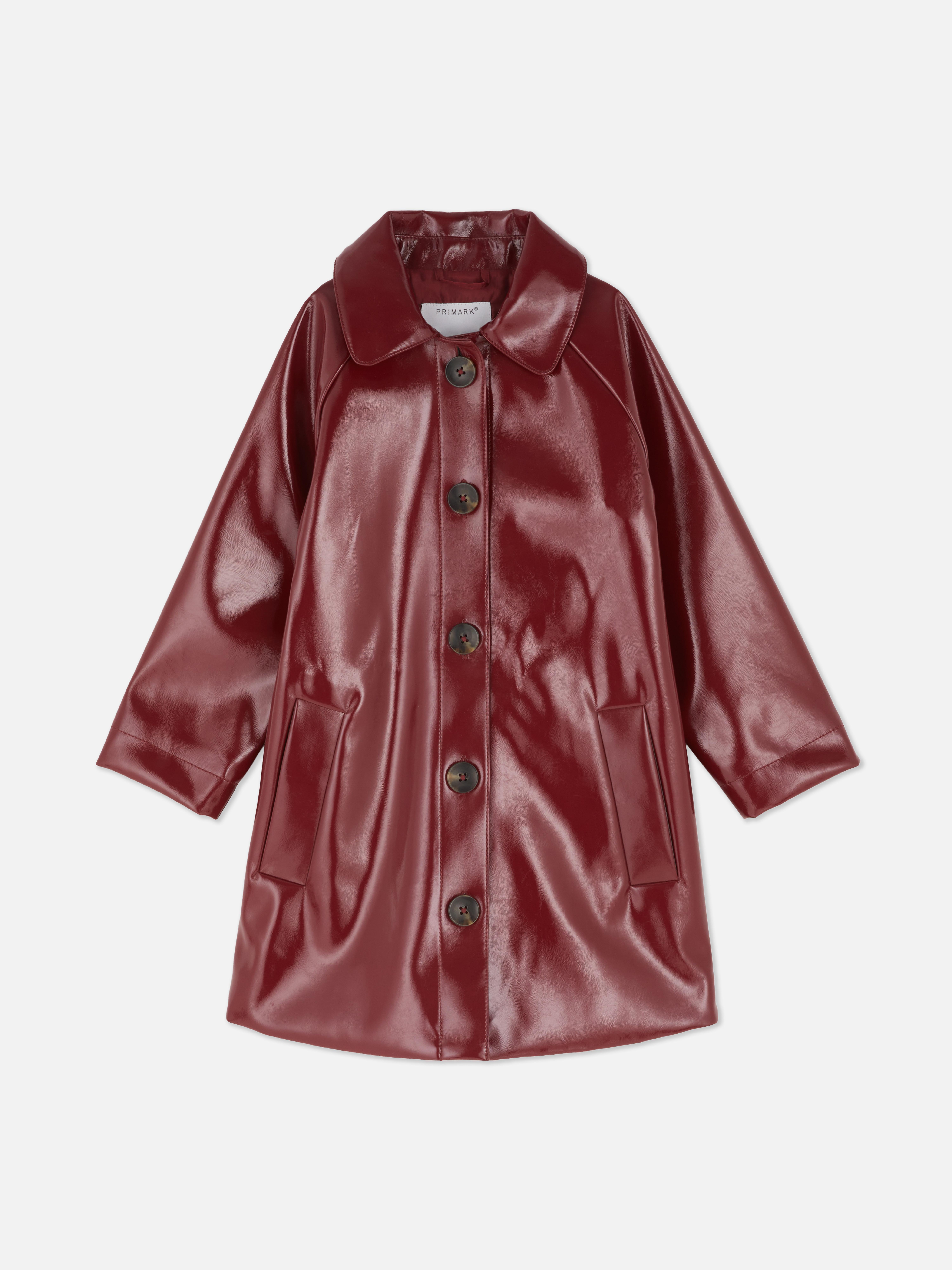 Trenchcoat aus Kunstleder