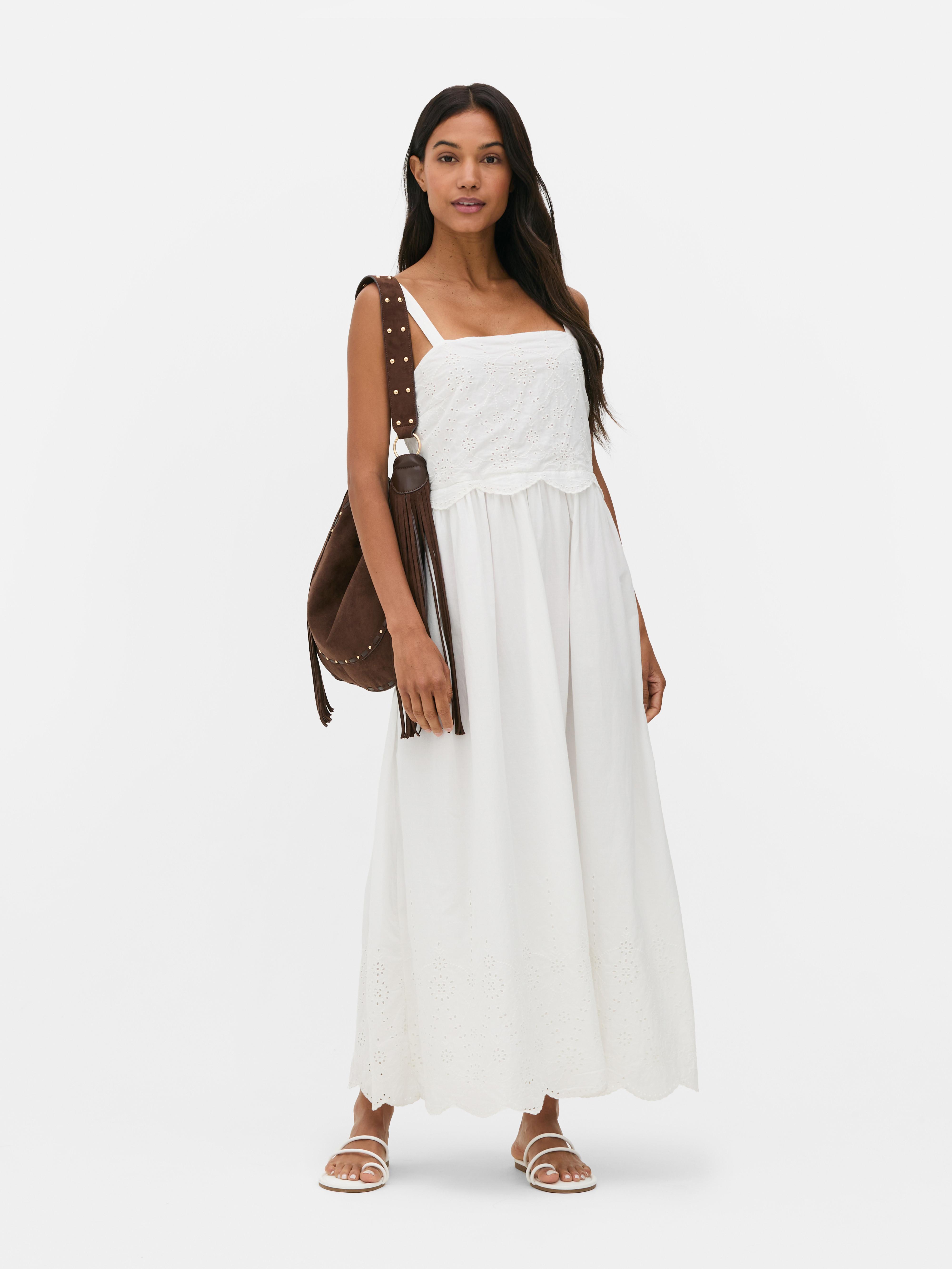 Broderie Midi Dress