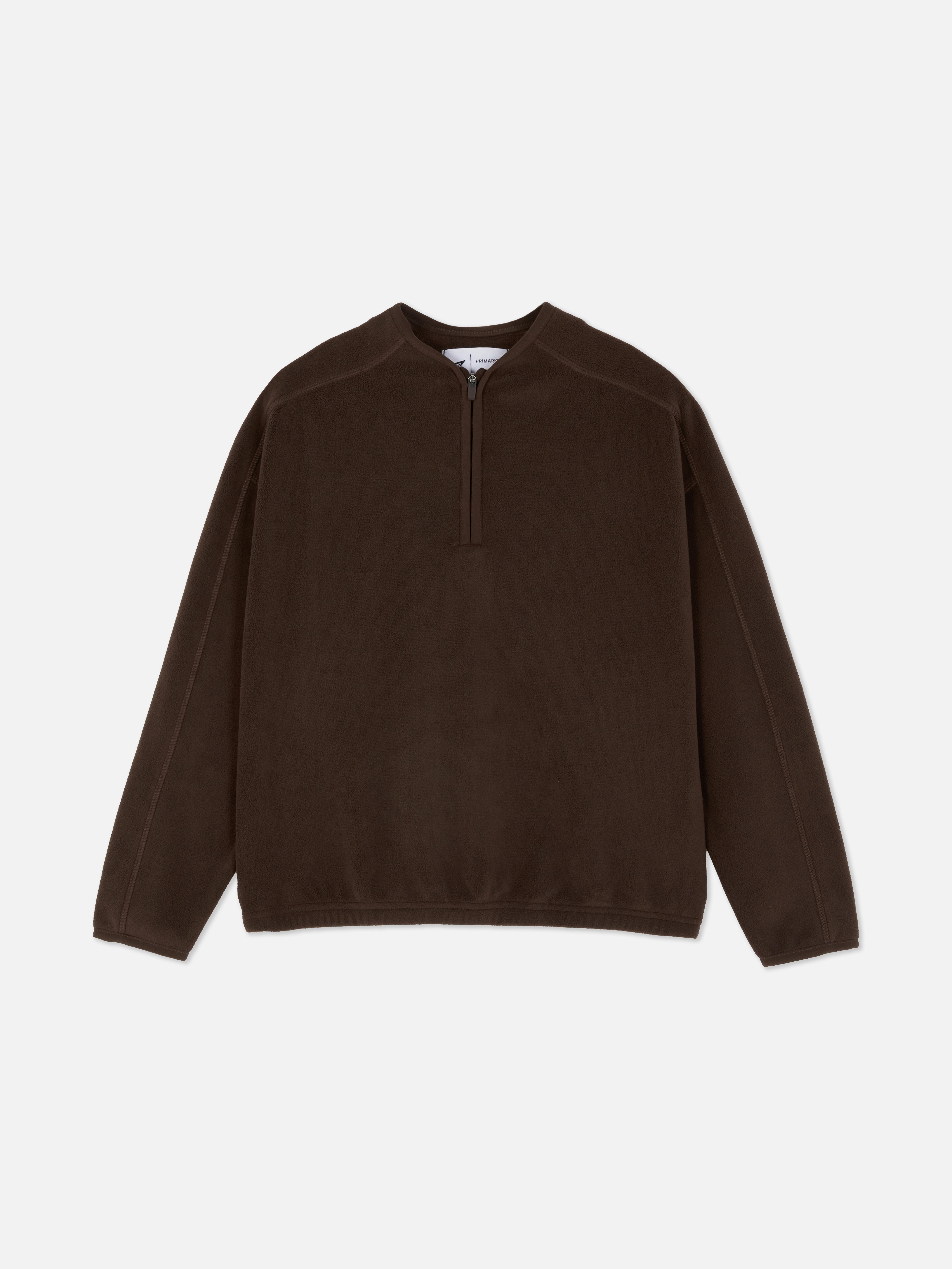 Fleece sweatshirt met halve rits