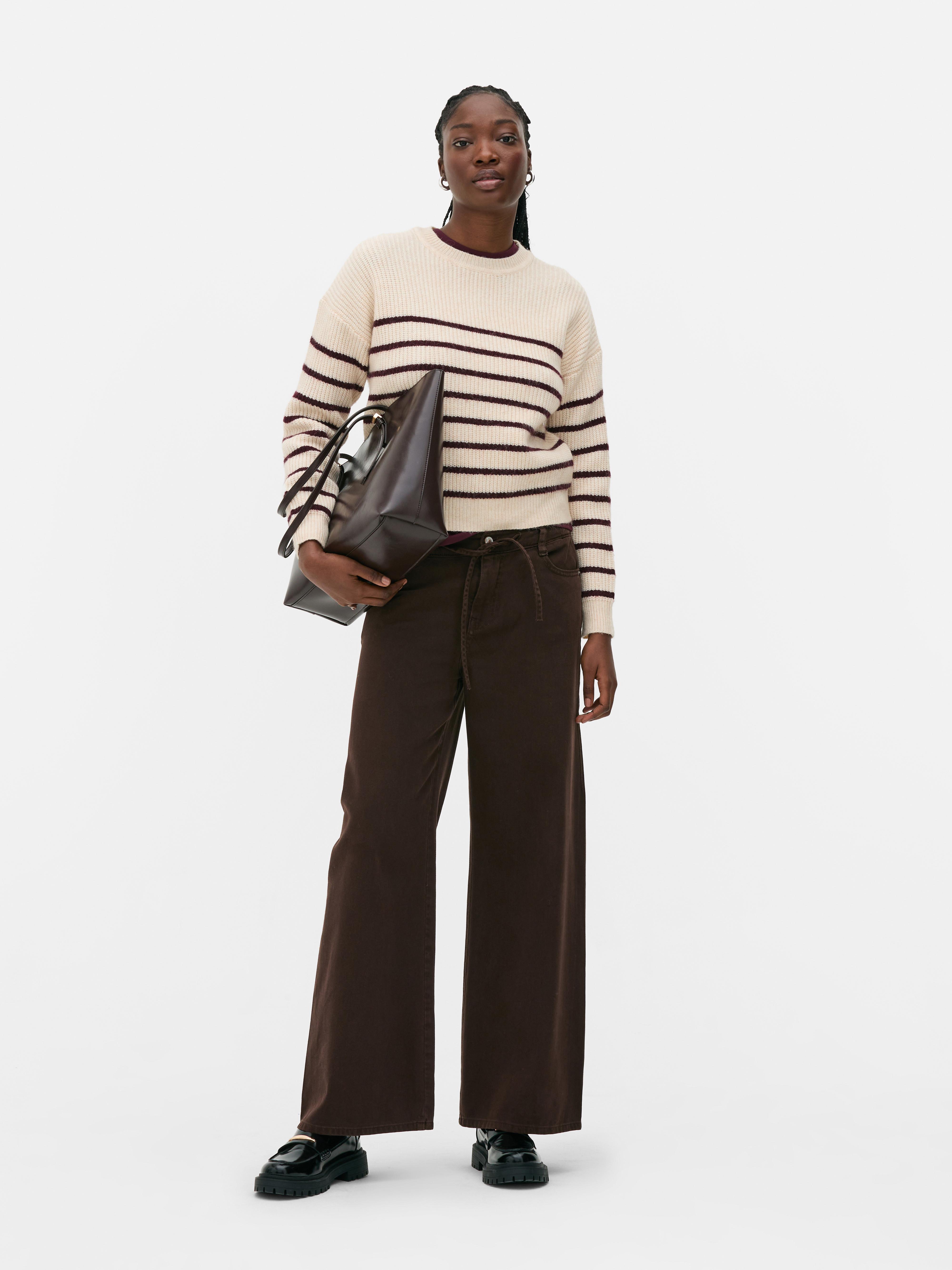 Ribbed Crew Neck Jumper