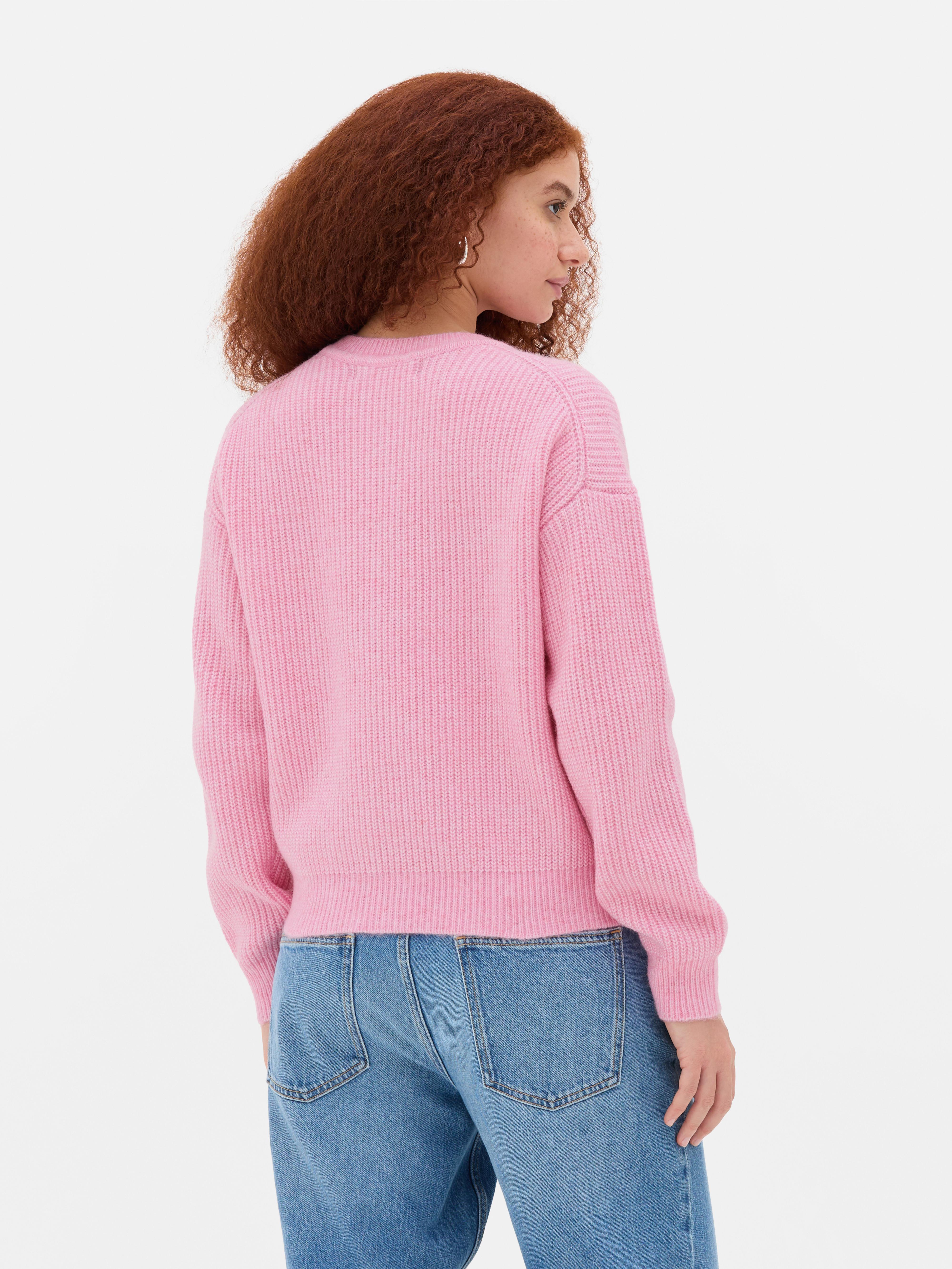 Ribbed Crew Neck Jumper