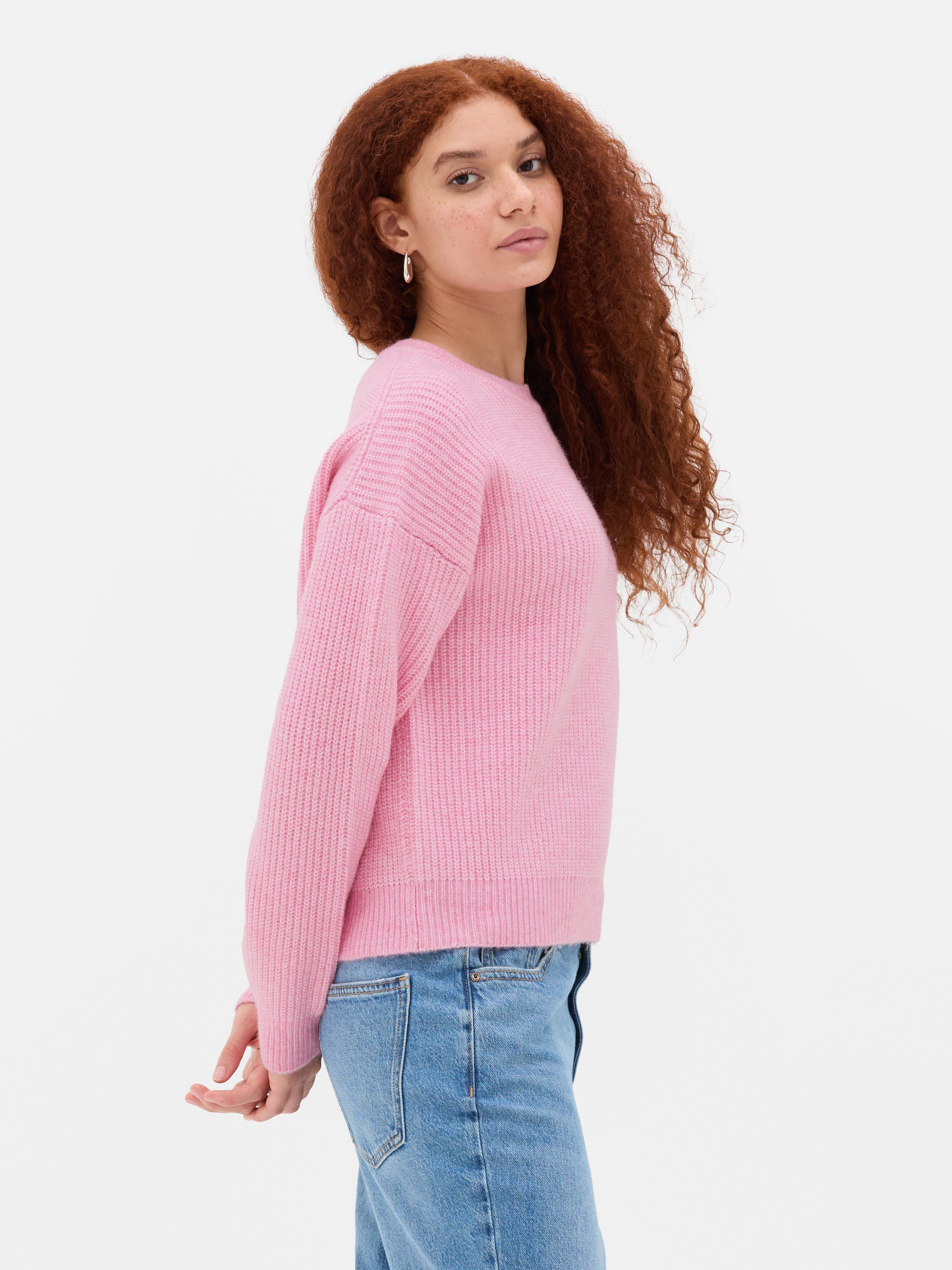 Ribbed Crew Neck Jumper