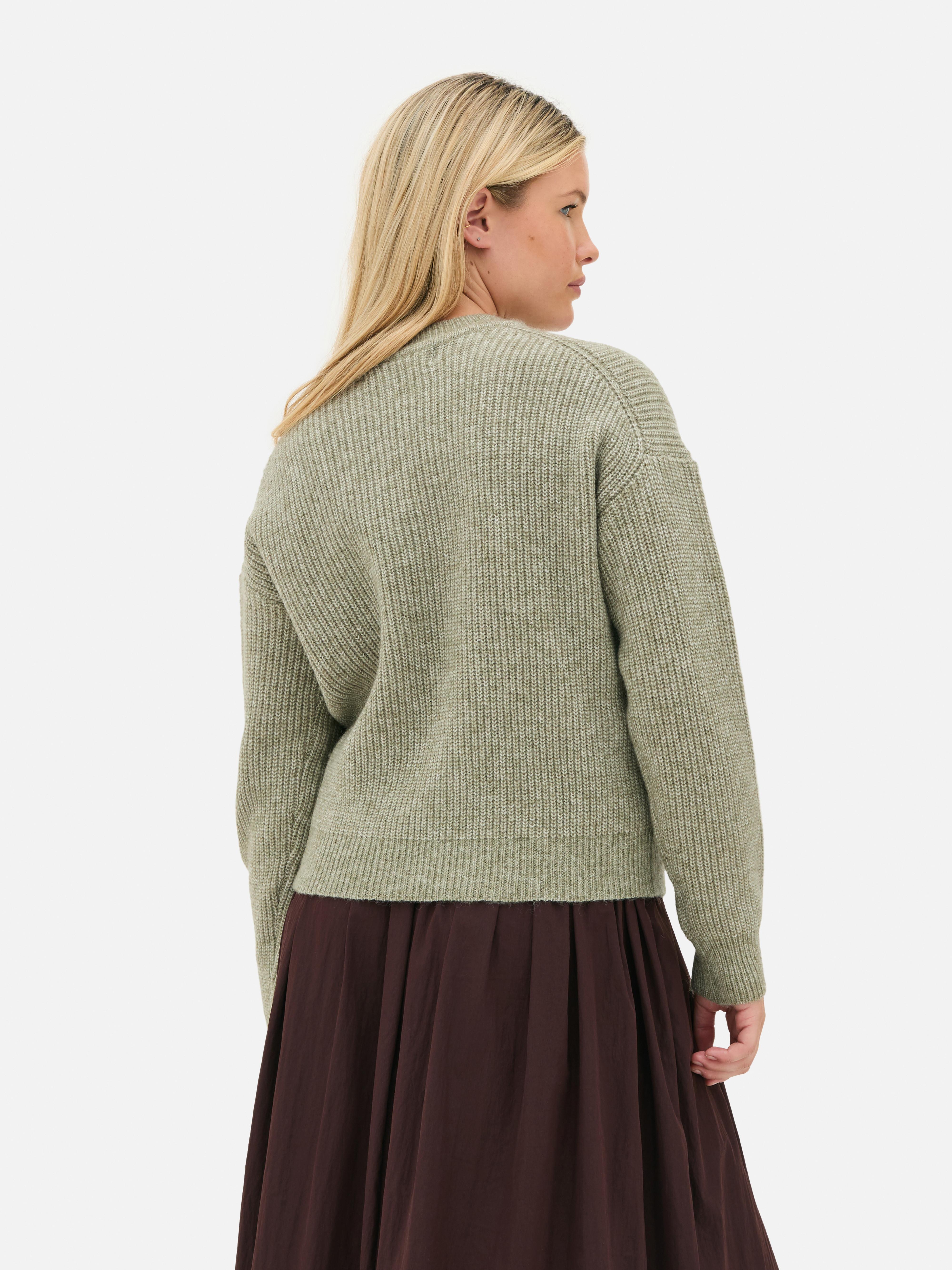 Ribbed Crew Neck Jumper