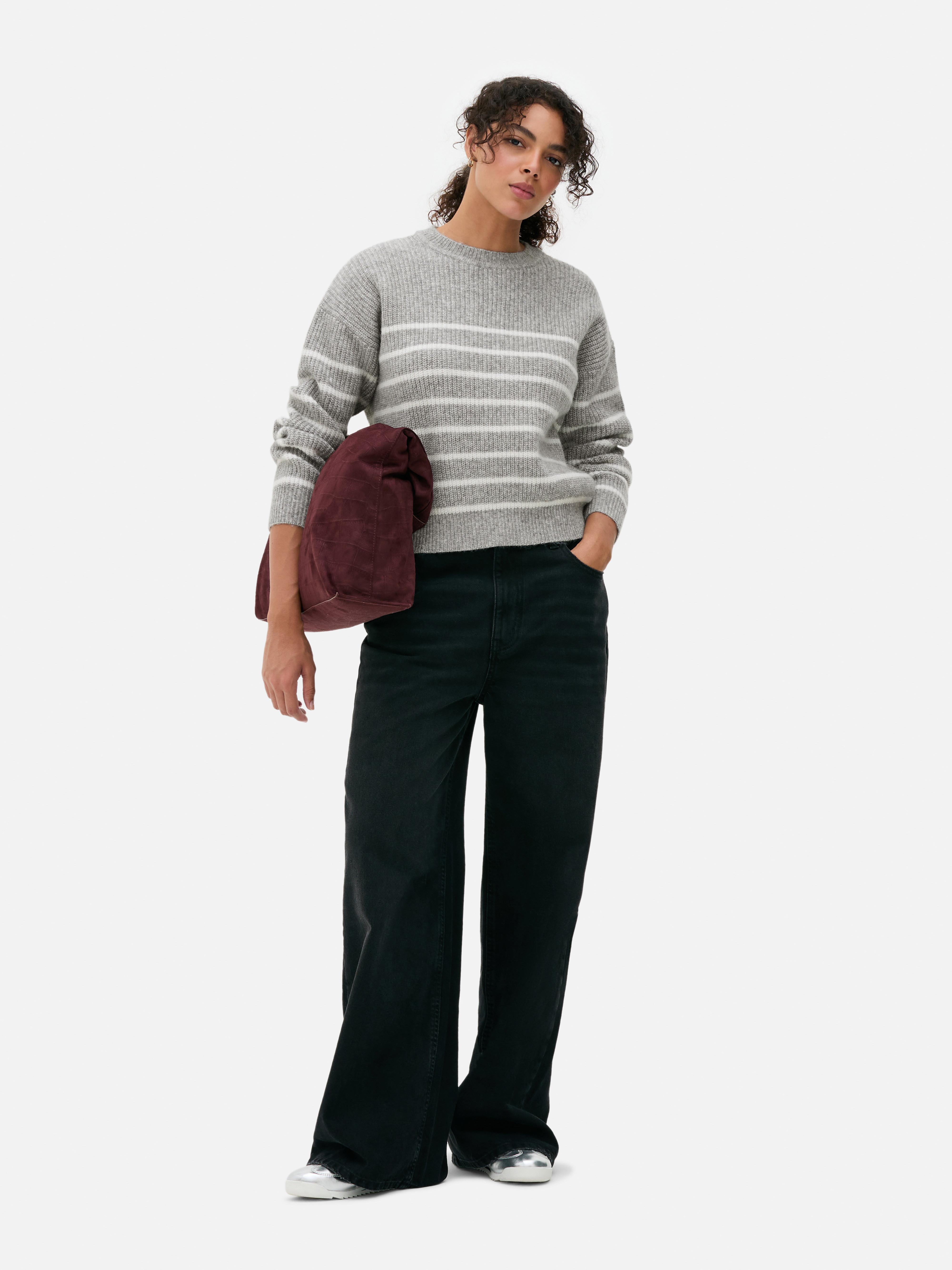 Ribbed Crew Neck Jumper