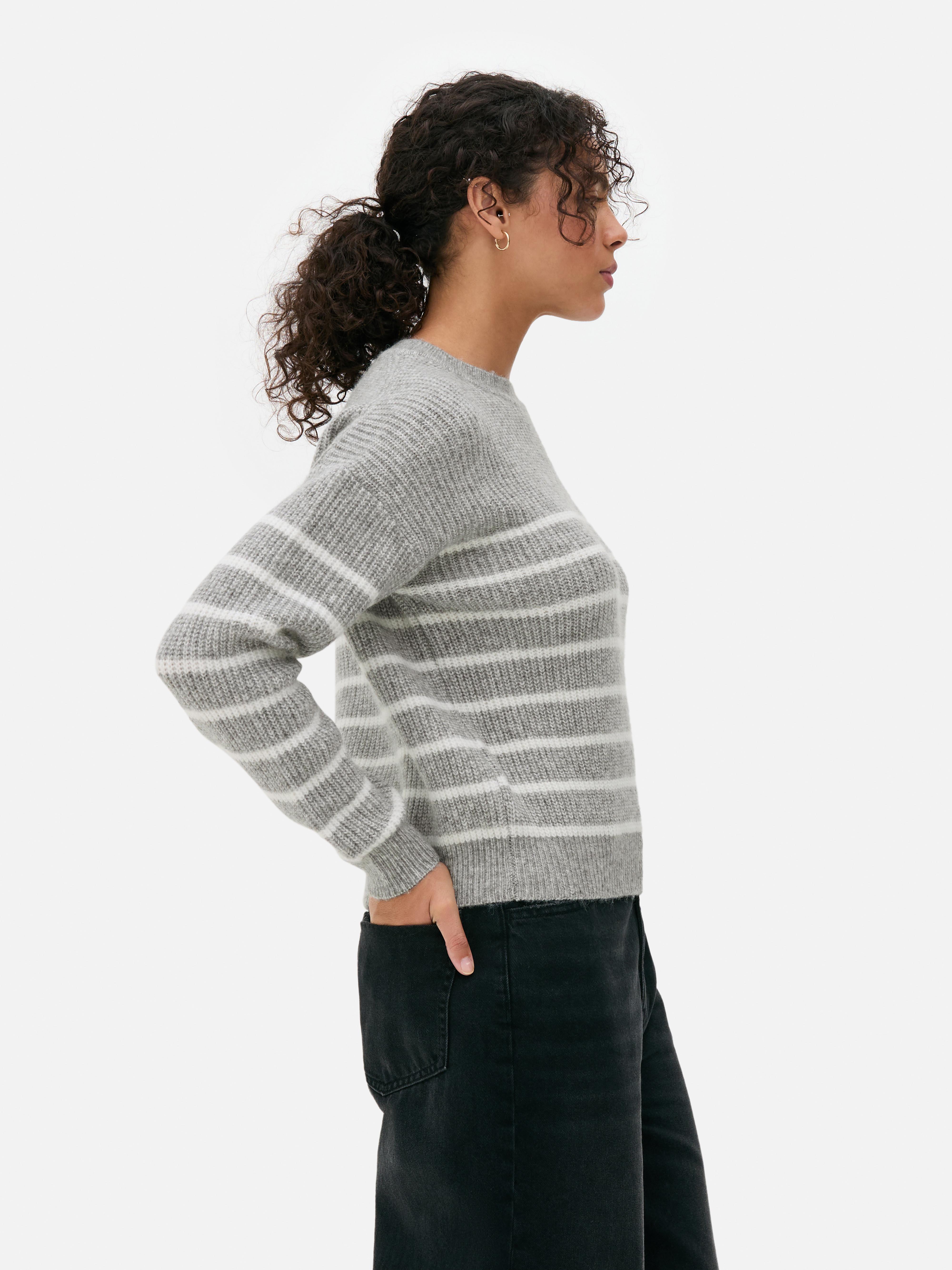 Ribbed Crew Neck Jumper
