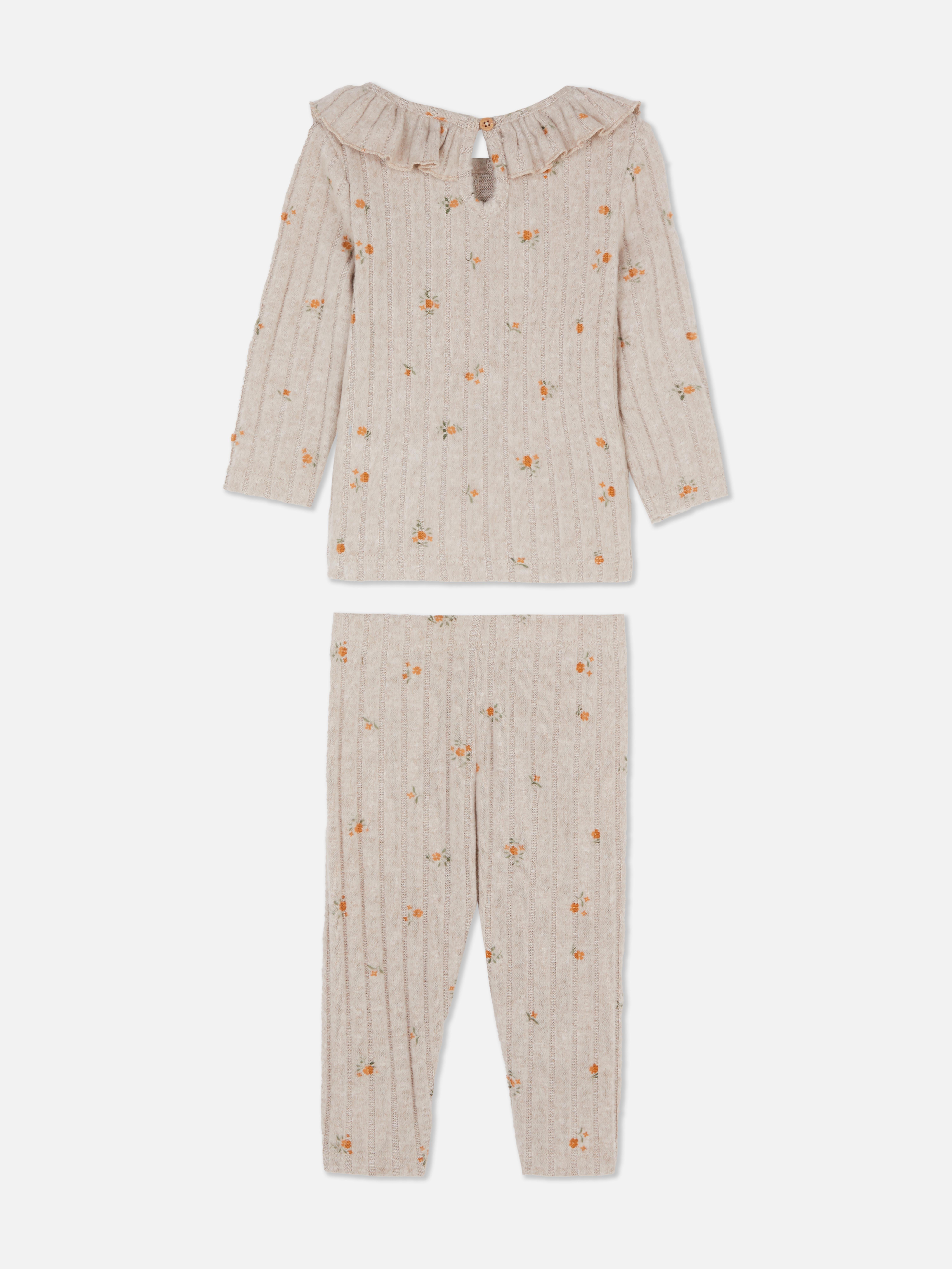 0-36mths | Ribbed Long Sleeve T-Shirt and Leggings Set