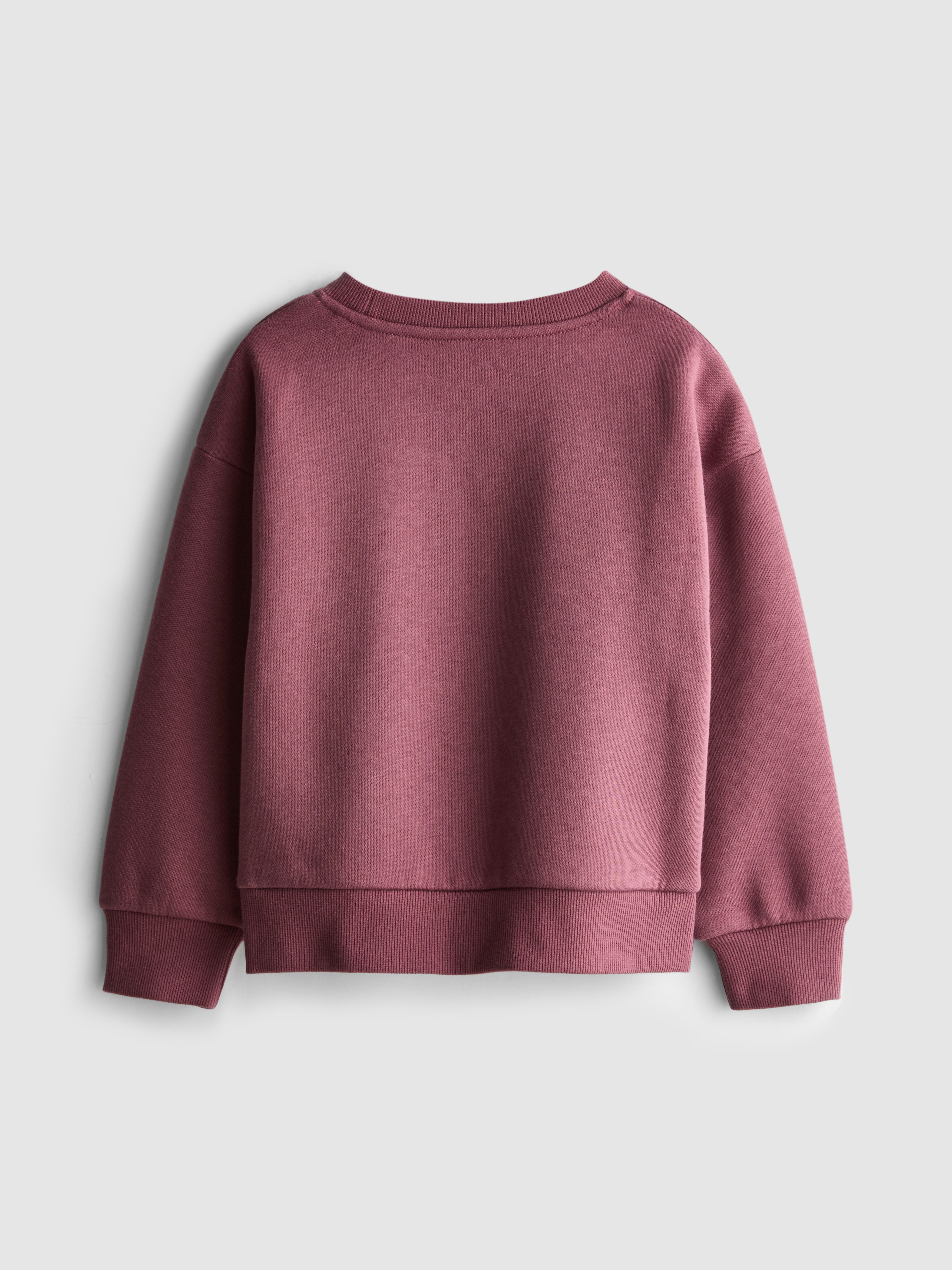 Girls Maroon 1.5-8yrs | Printed Sweatshirt