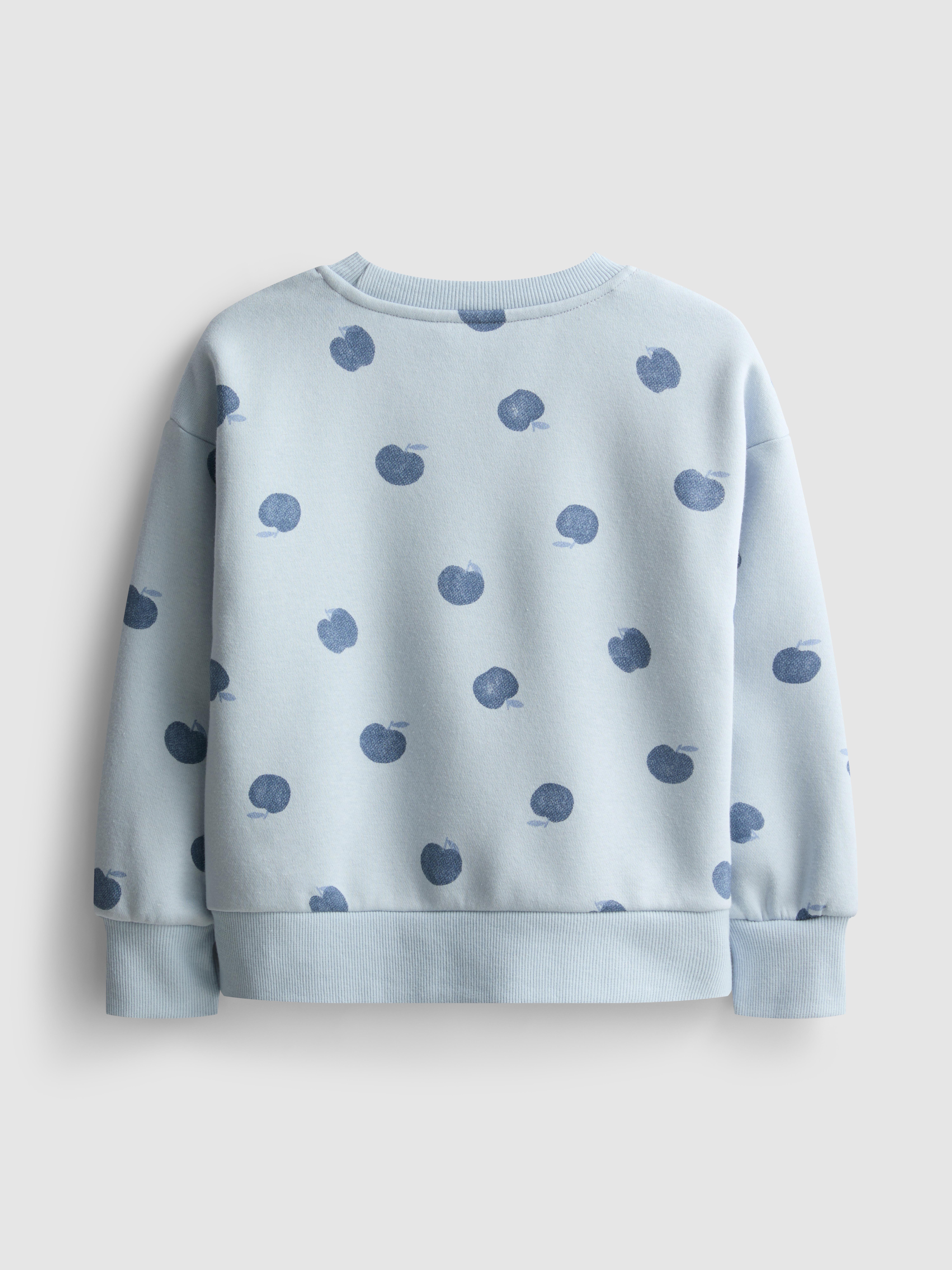 Girls Light Blue 1.5-8yrs | Printed Sweatshirt