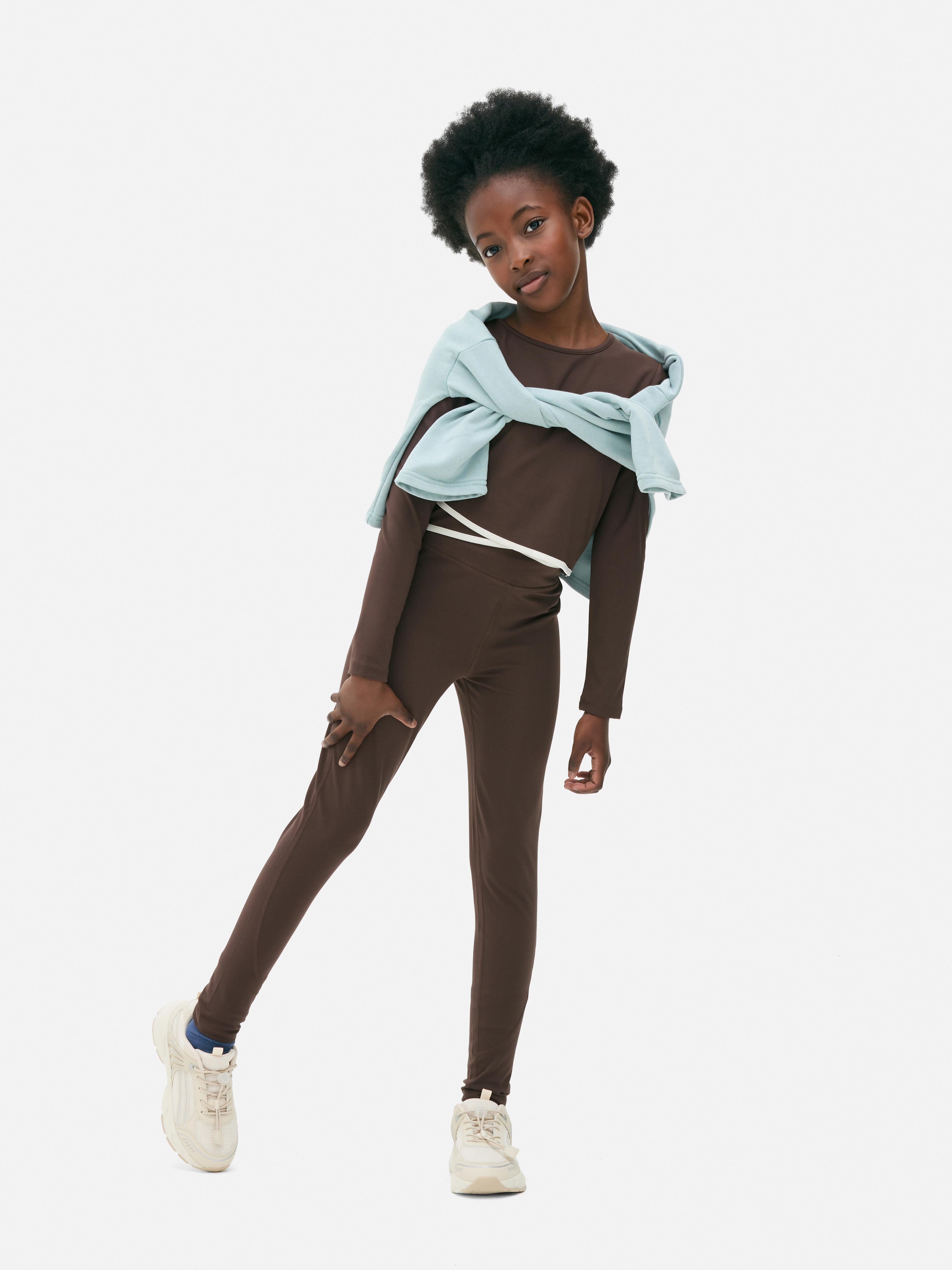 2-15yrs | Performance Contrast Seam Crop Top