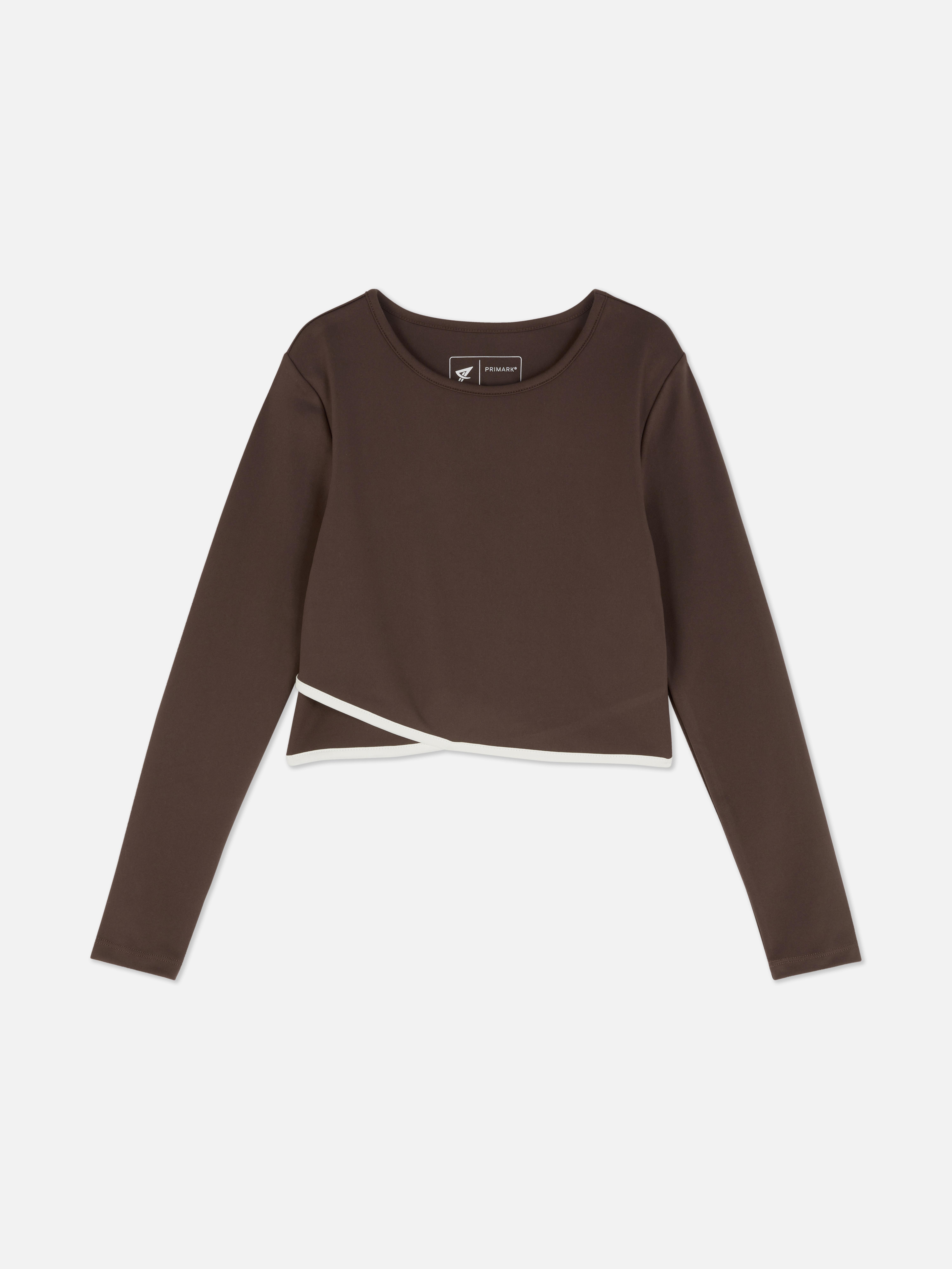 2-15yrs | Performance Contrast Seam Crop Top