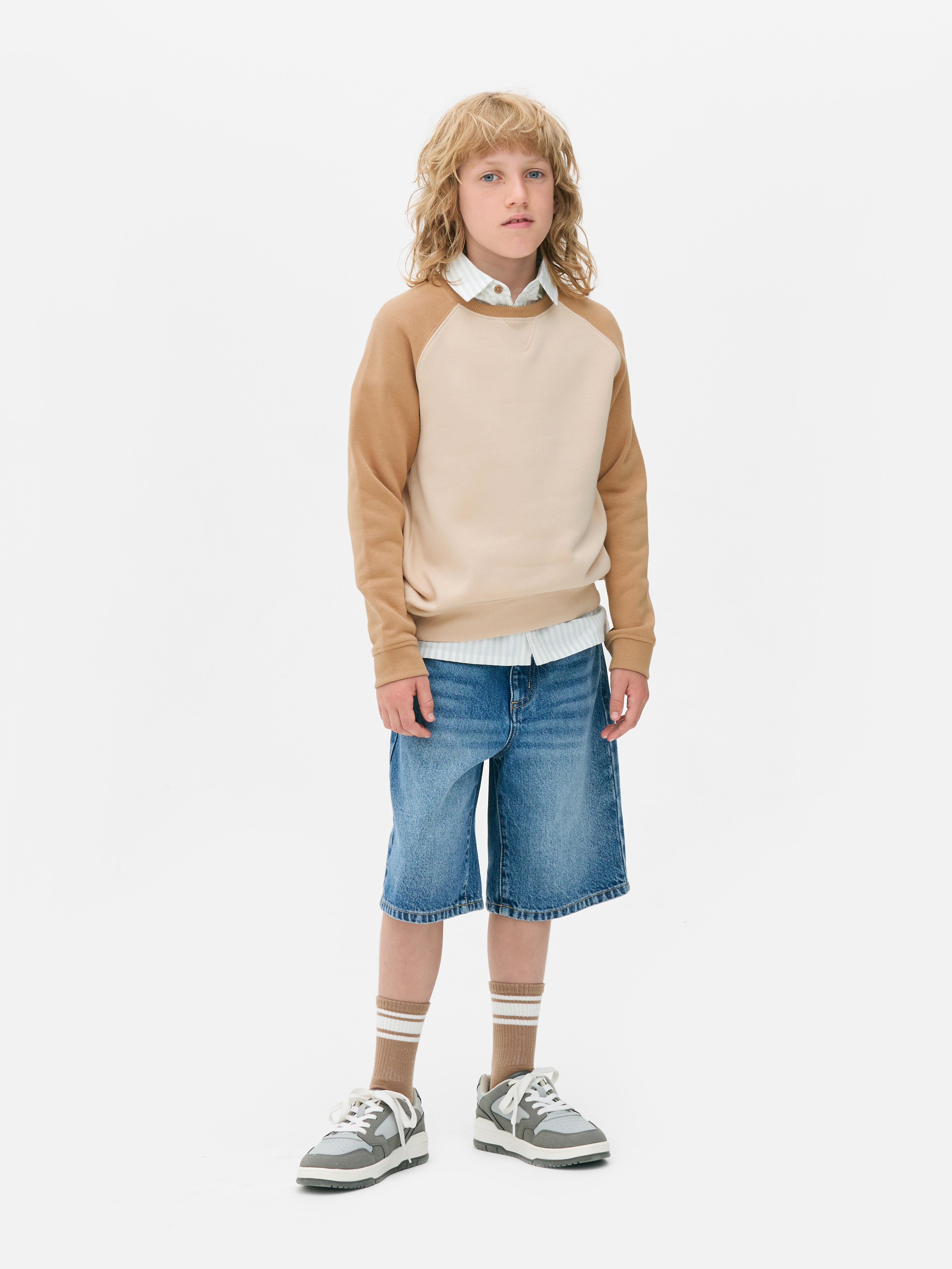 Sweatshirt in Blockfarben