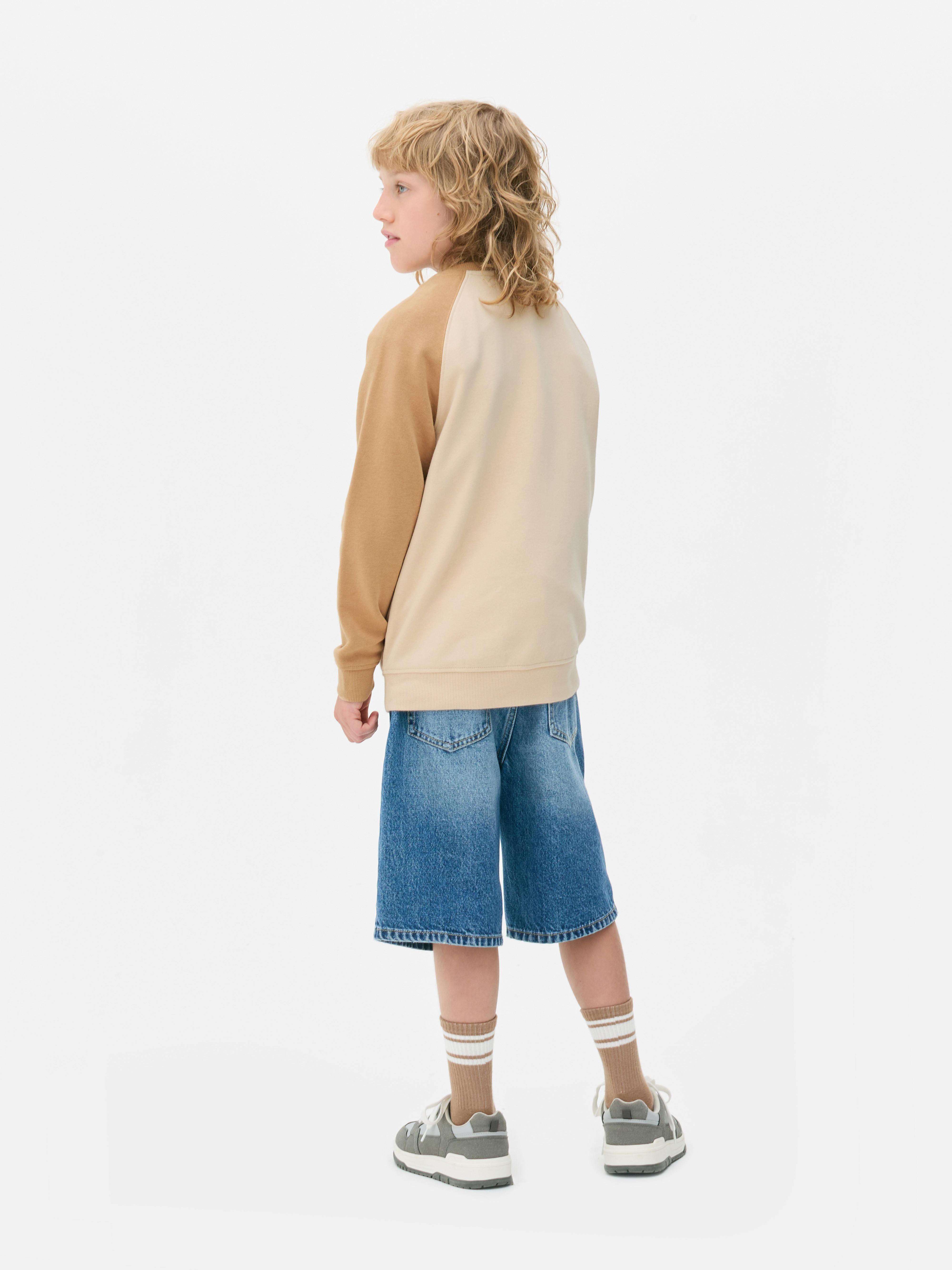 【ANGLAN】Color Block Pocket Sweat Shirt ANGLAN】Color Block Pocket Sweat Shirt