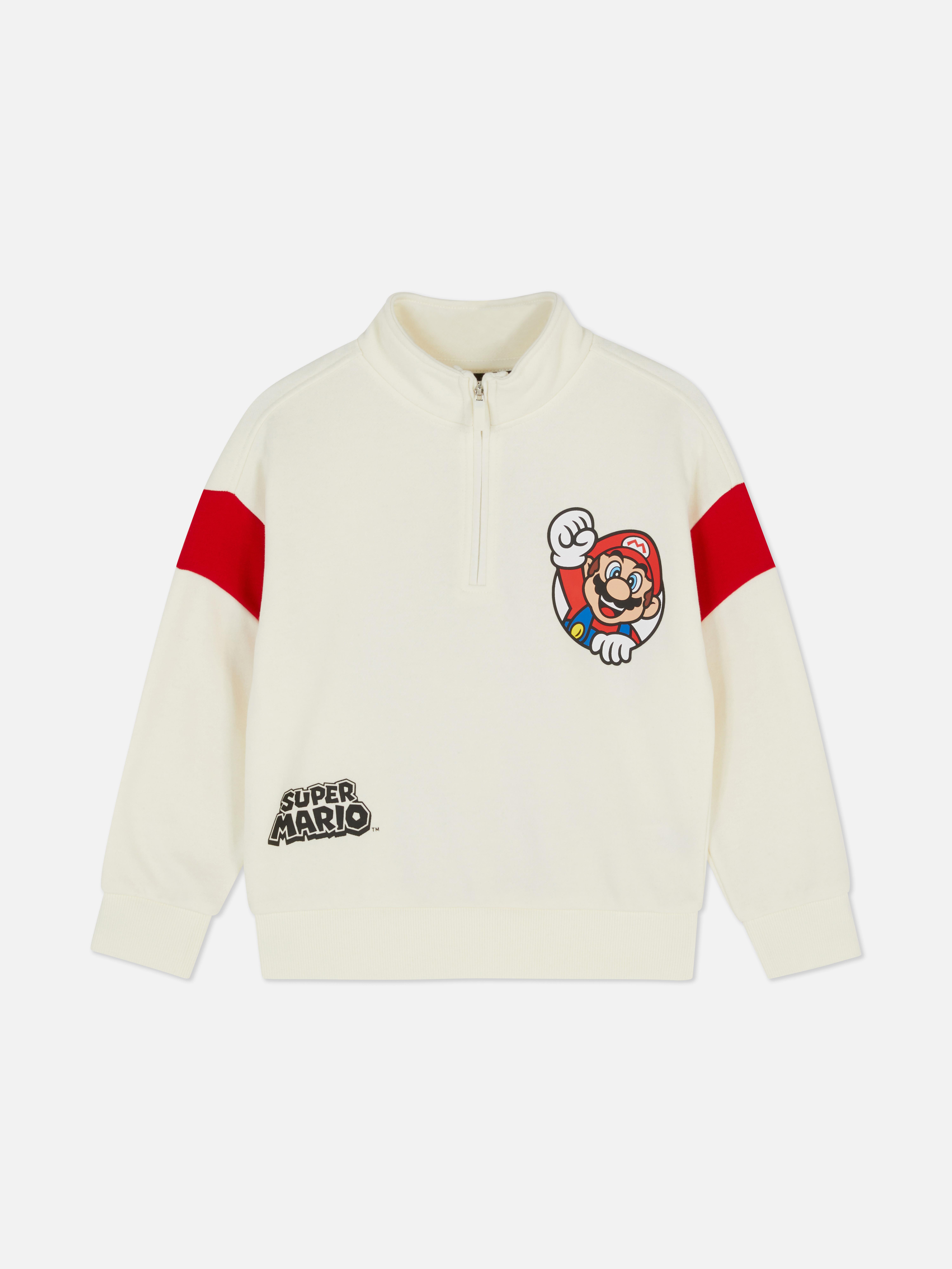 1.5-8yrs | Super Mario Funnel Neck Sweatshirt