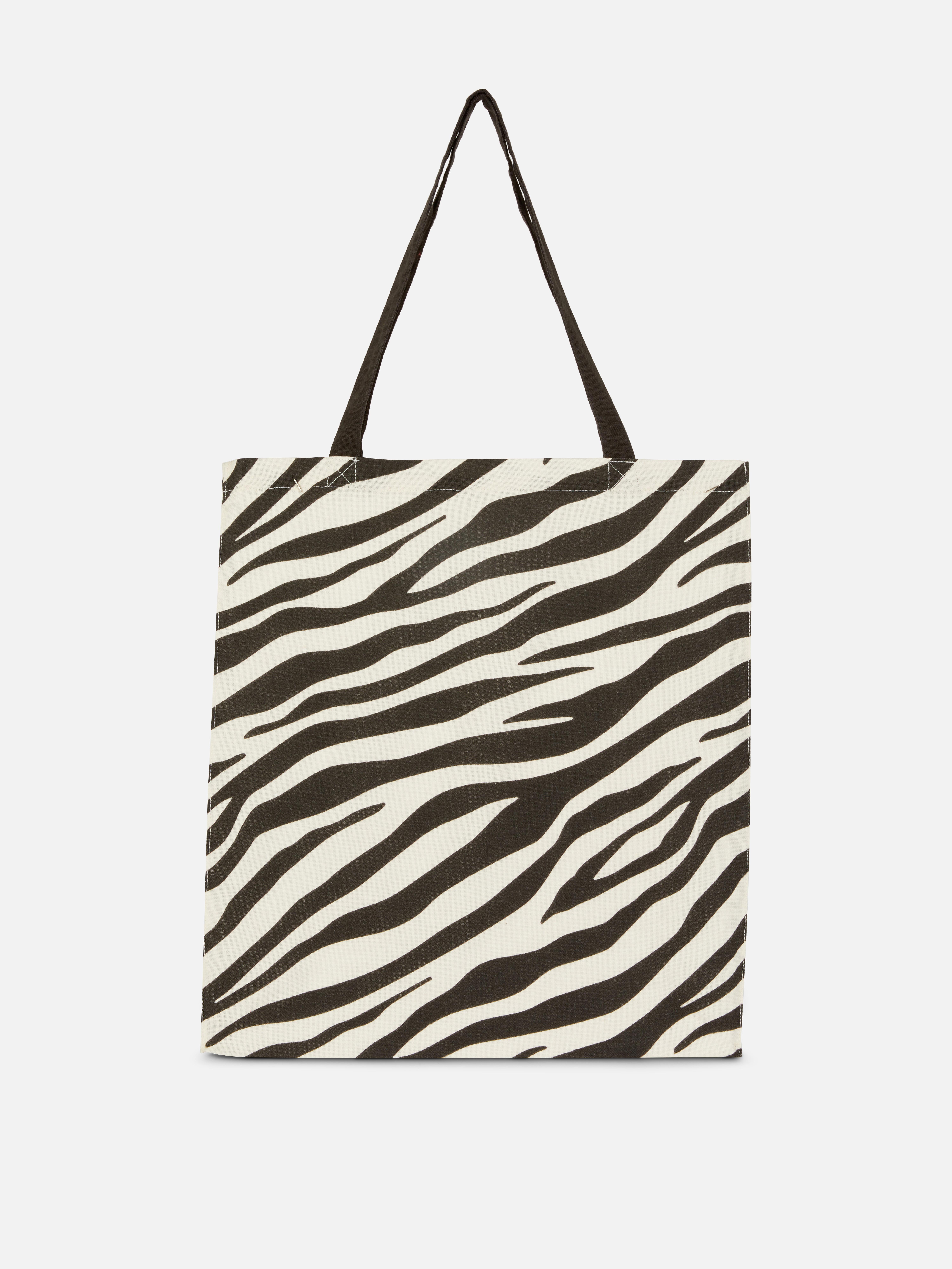Canvas draagtas met zebraprint
