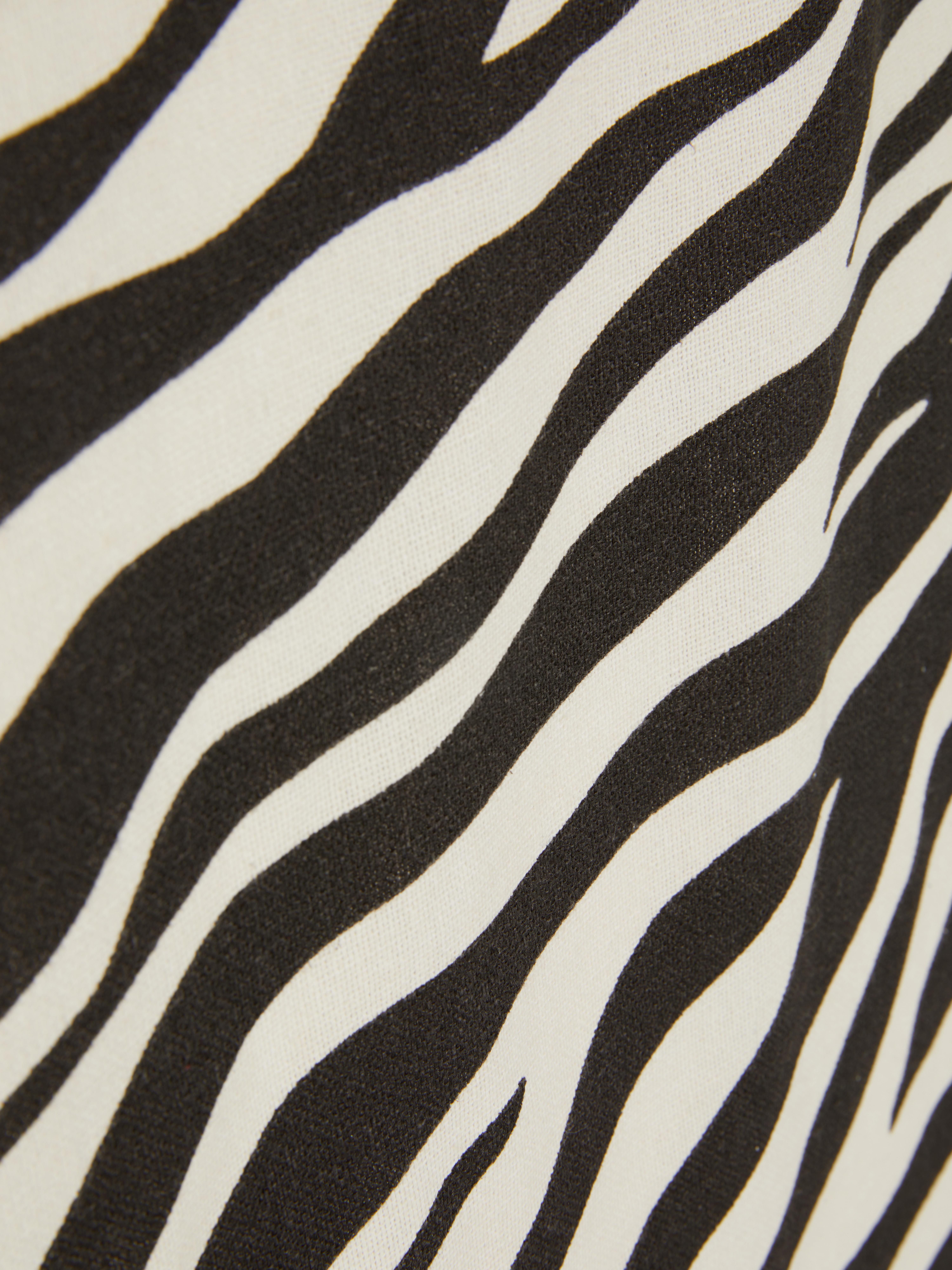 Zebra Print Canvas Tote Bag