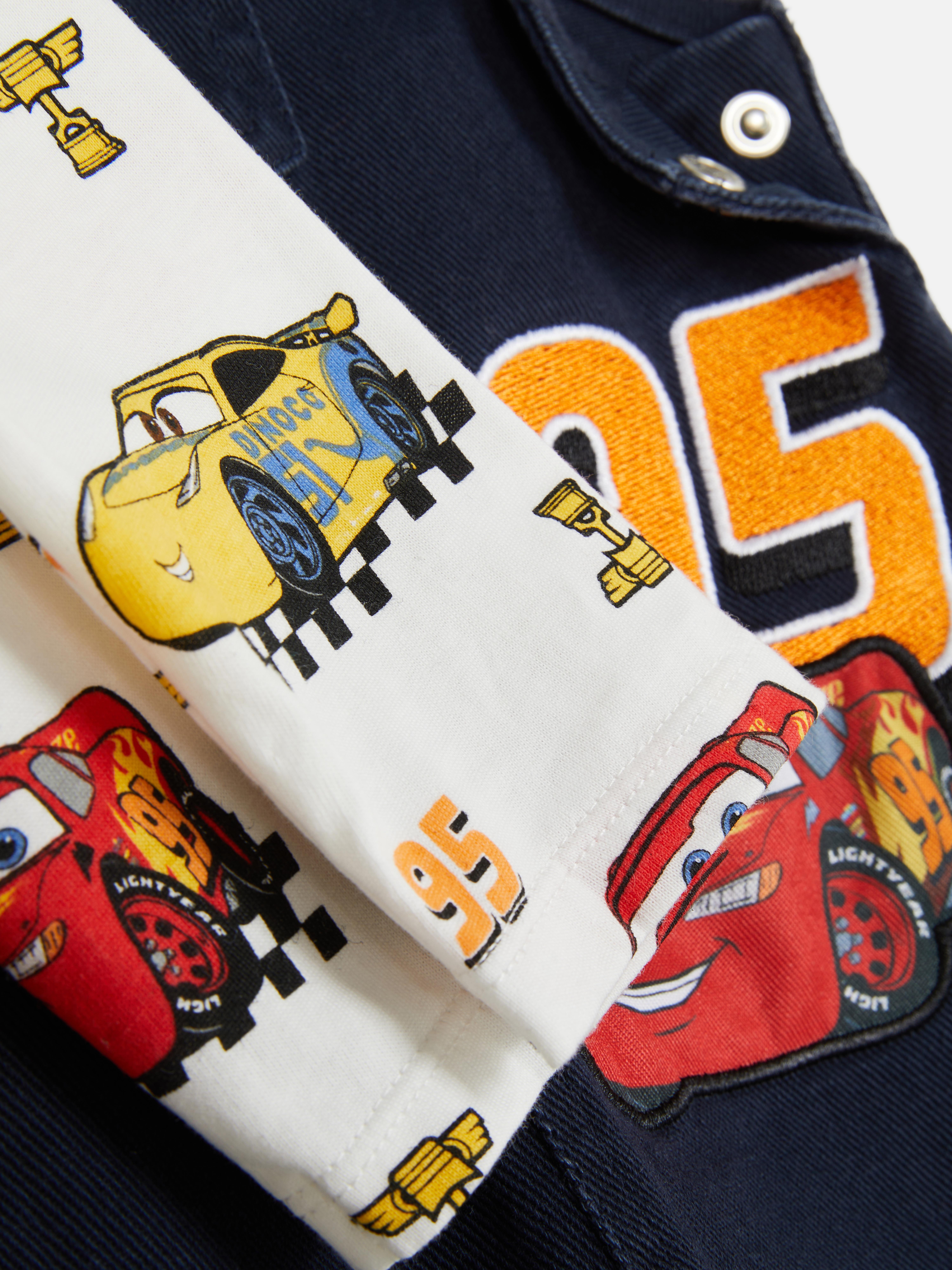 Conjunto jardineiras Disney Pixar Carros