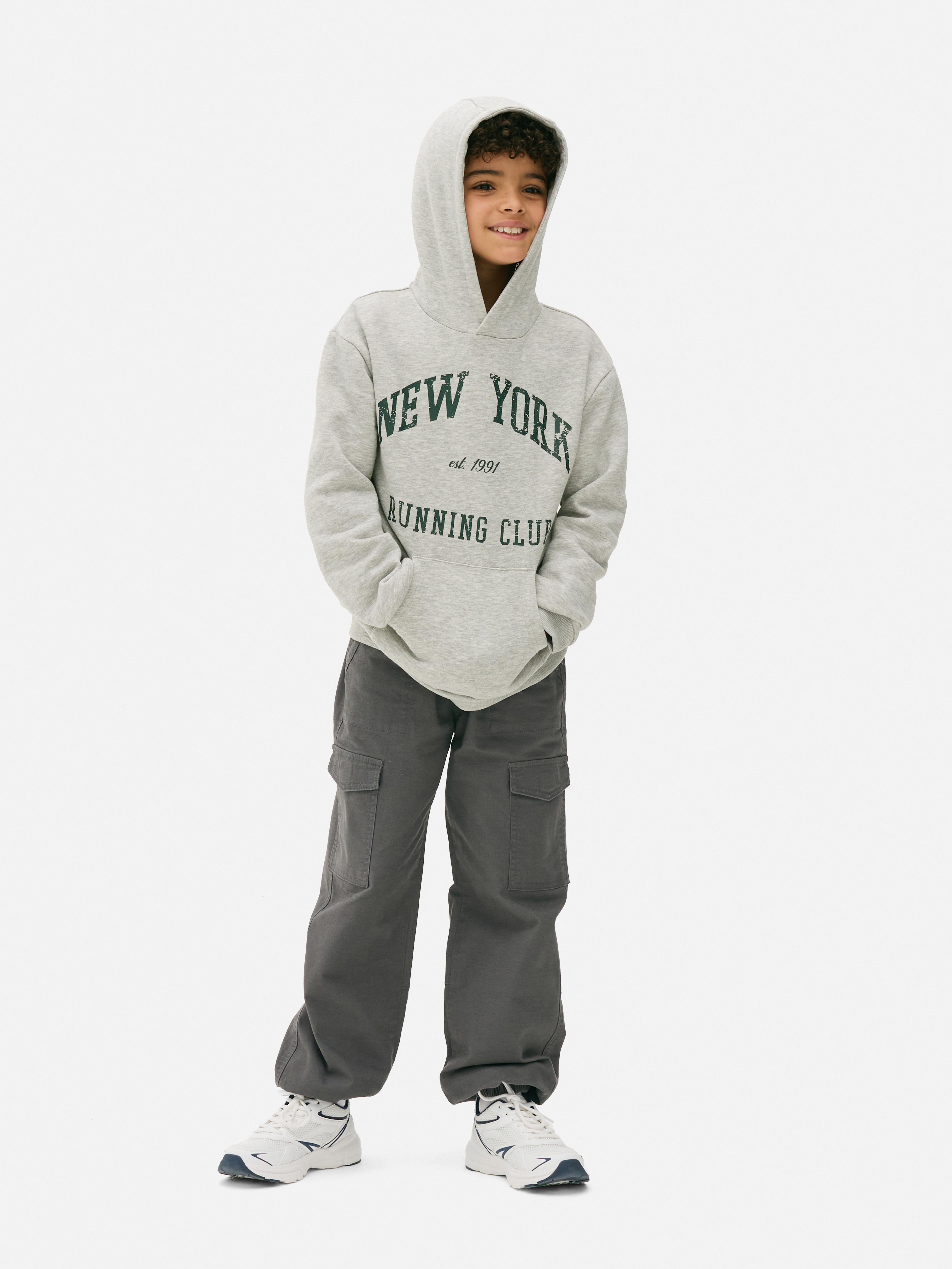 7-15 jr | Hoodie met print Gemêleerd grijs