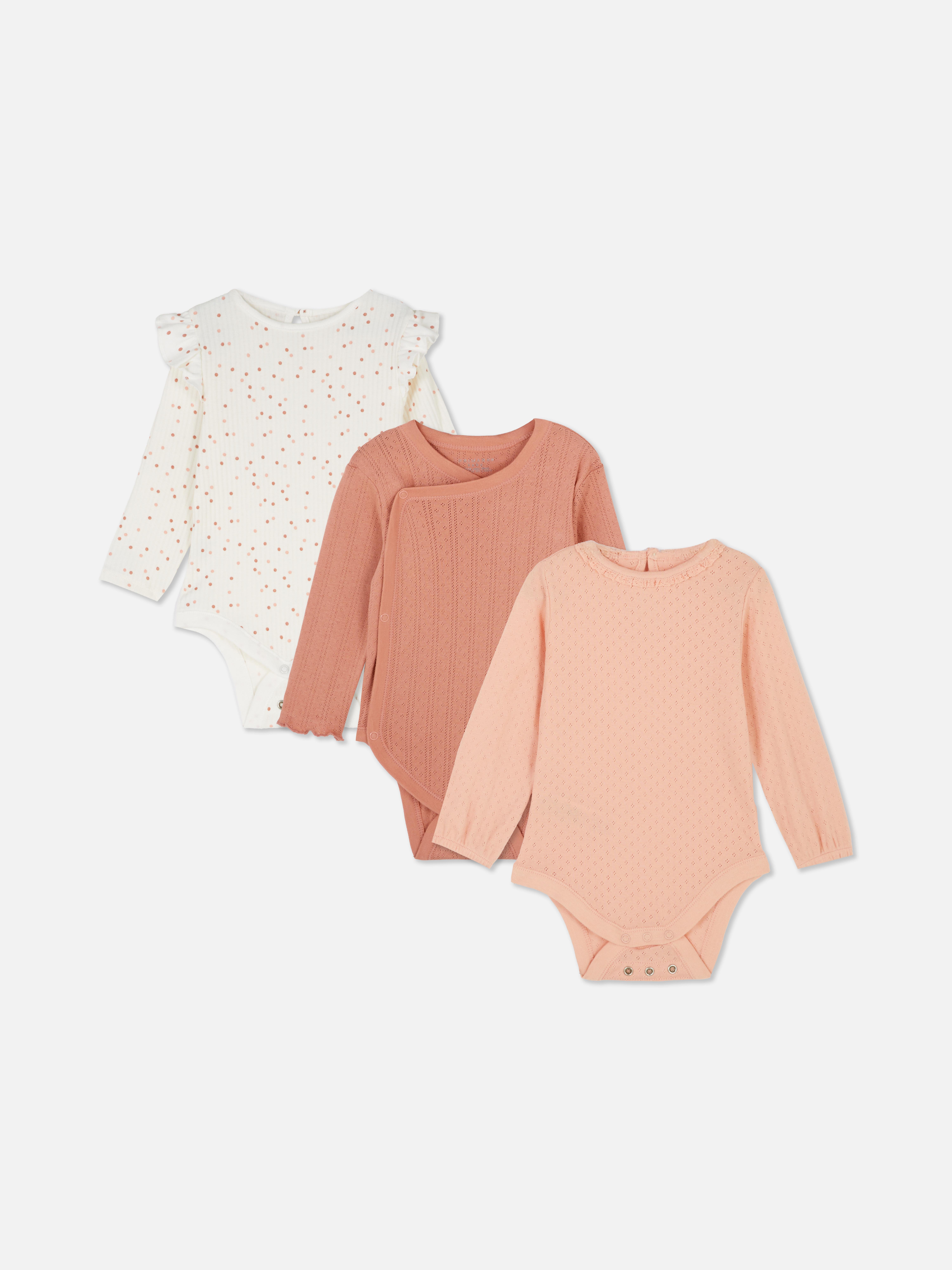 0–18 mois | Lot de 3 bodys à manches longues Room to Grow nouveau-né