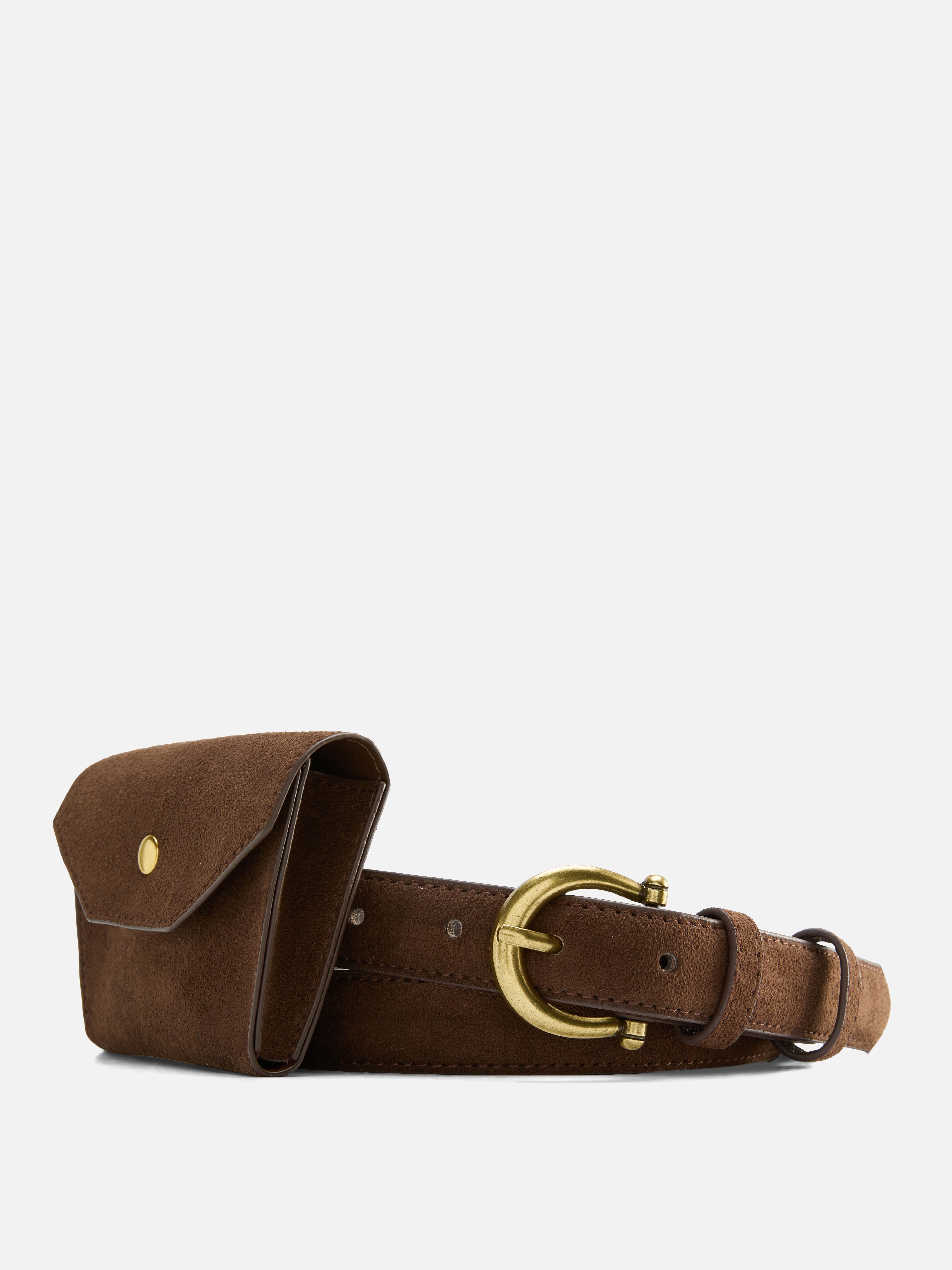 Faux Suede Pocket Belt