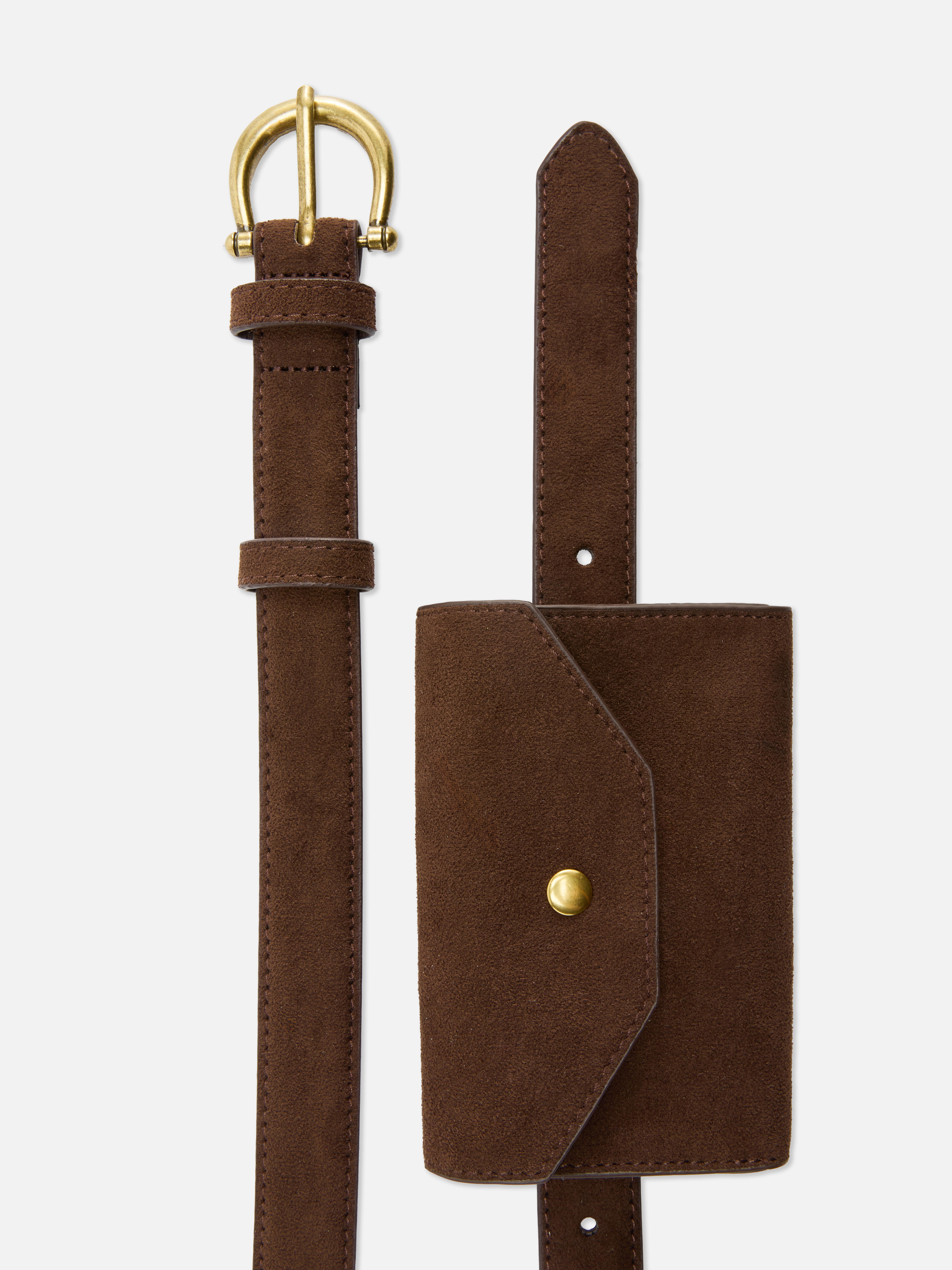 Faux Suede Pocket Belt