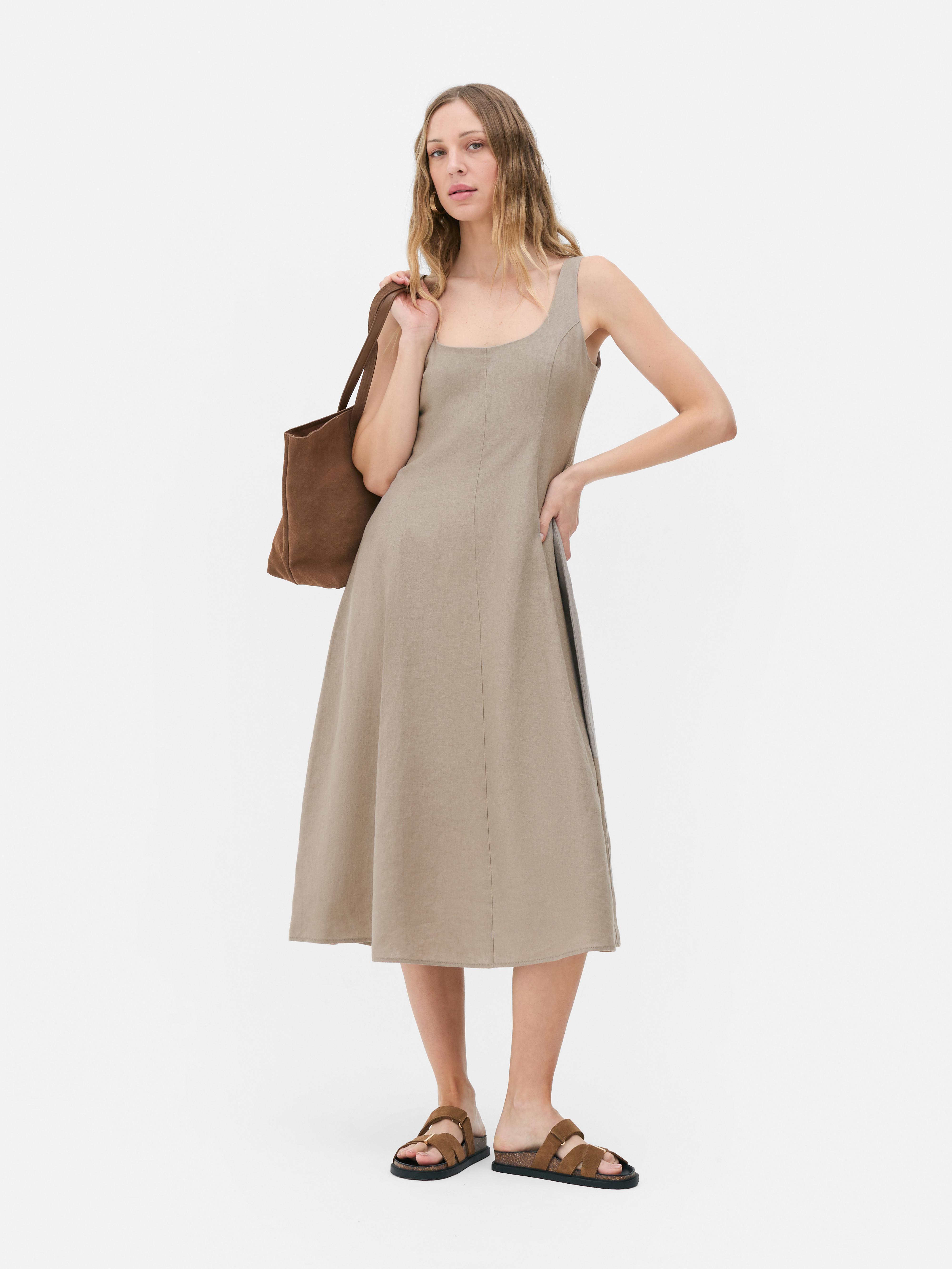 „The Edit“ Leinenkleid