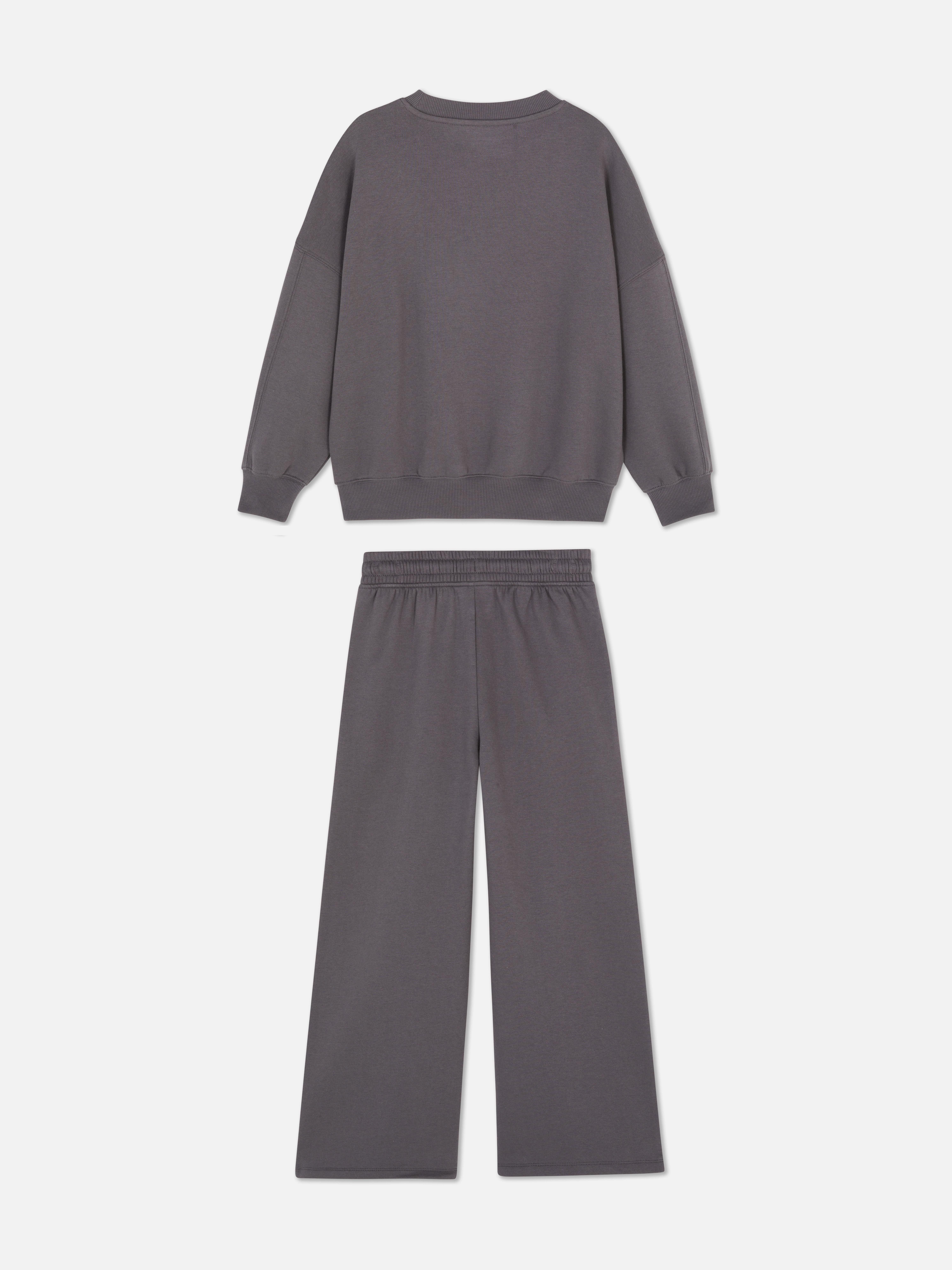 7-15yrs | Sweatshirt and Wide Leg Joggers Set