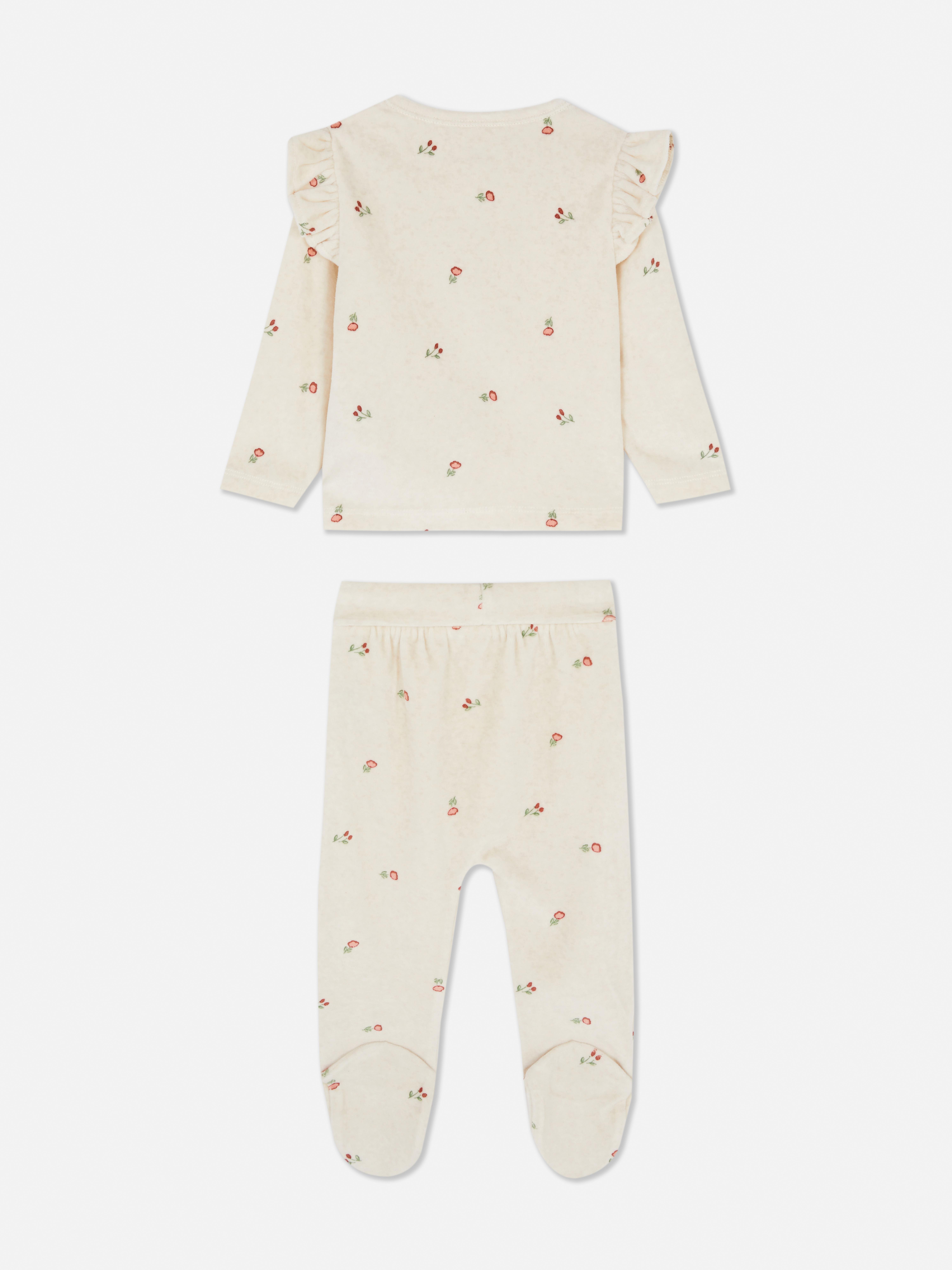 0–9 mois | Ensemble douillet gilet et legging à pieds nouveau-né