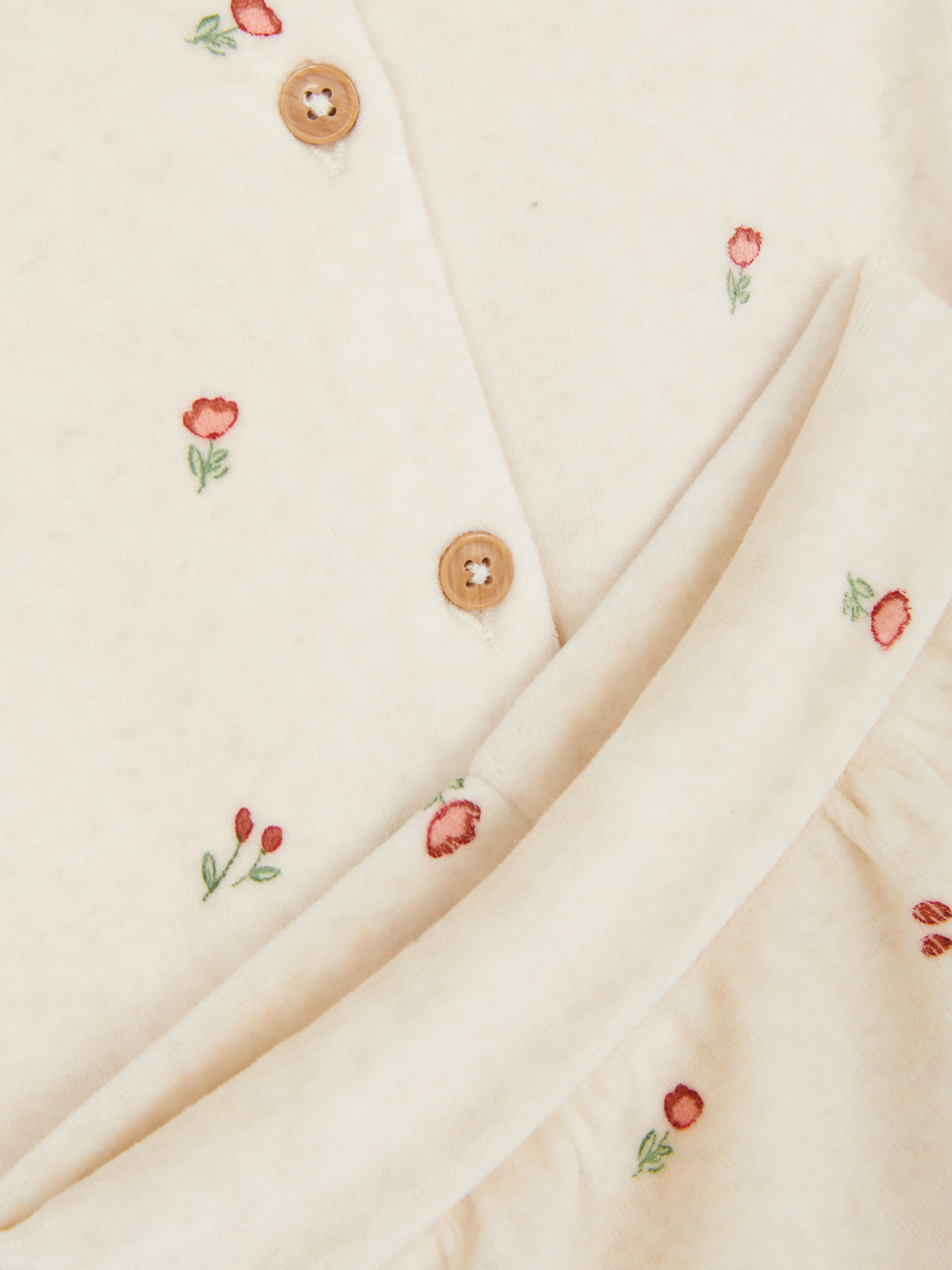 0–9 mois | Ensemble douillet gilet et legging à pieds nouveau-né