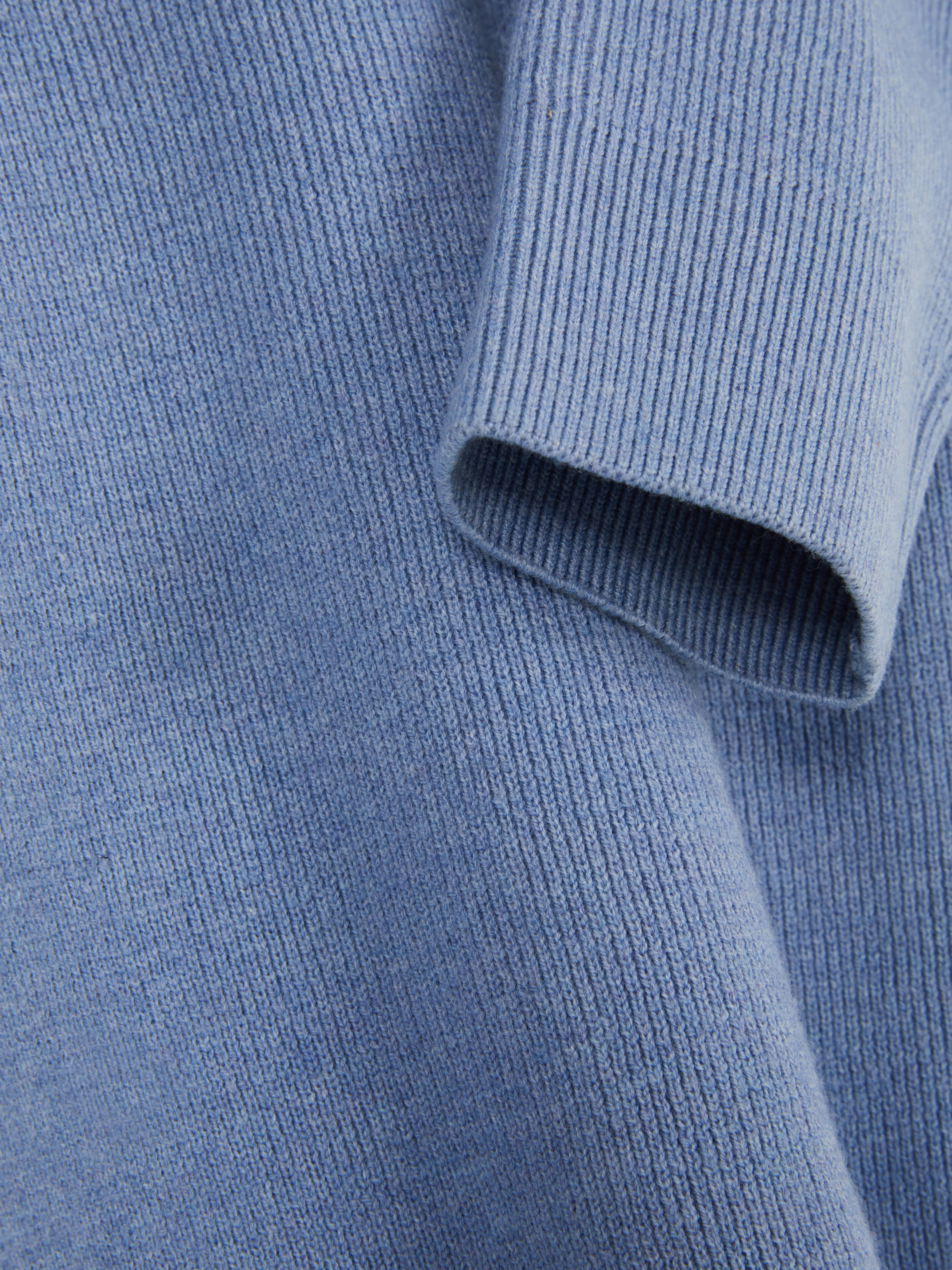 Gerippter Pullover mit Polokragen