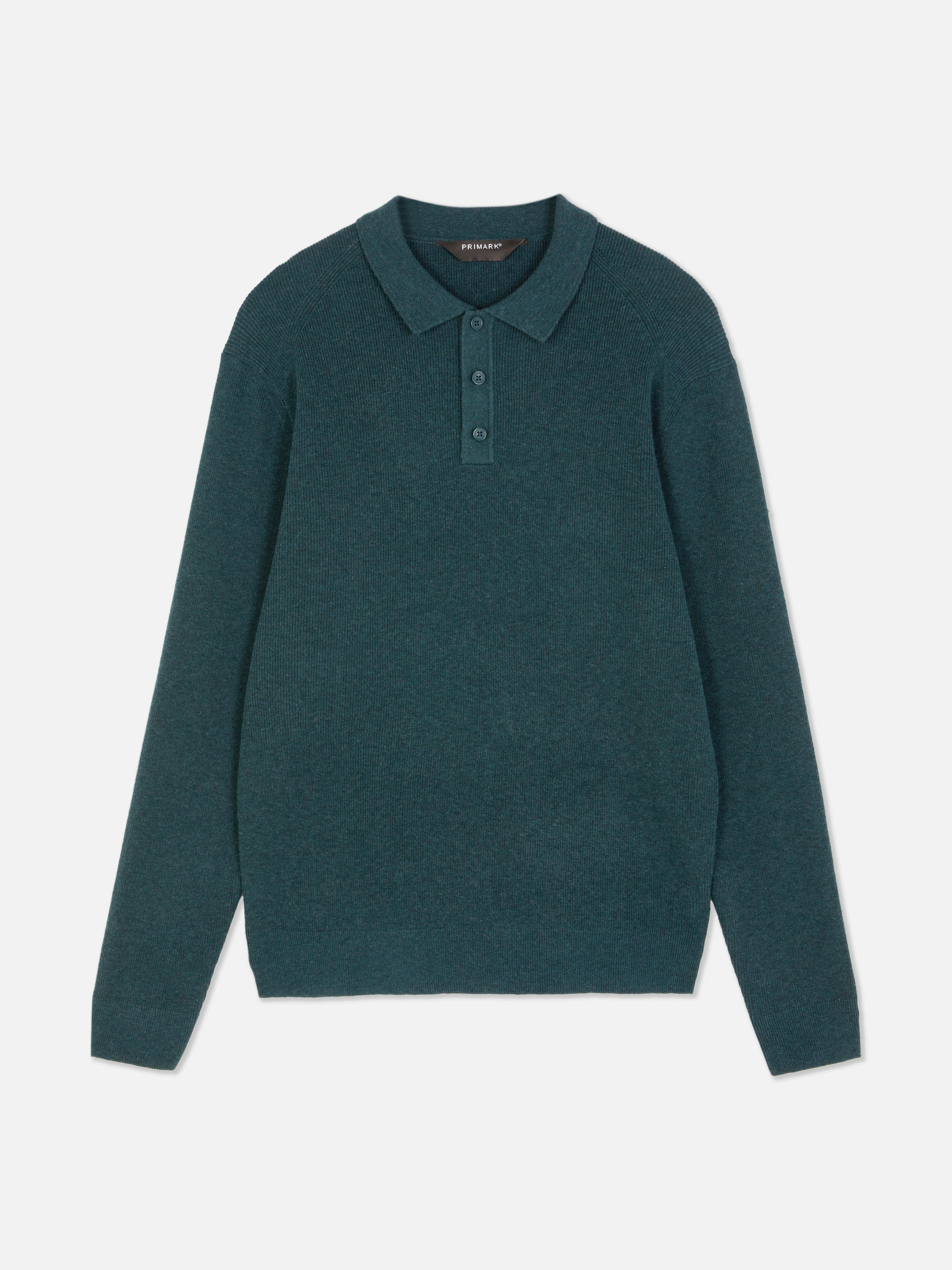 Ribbed Polo Neck Sweater