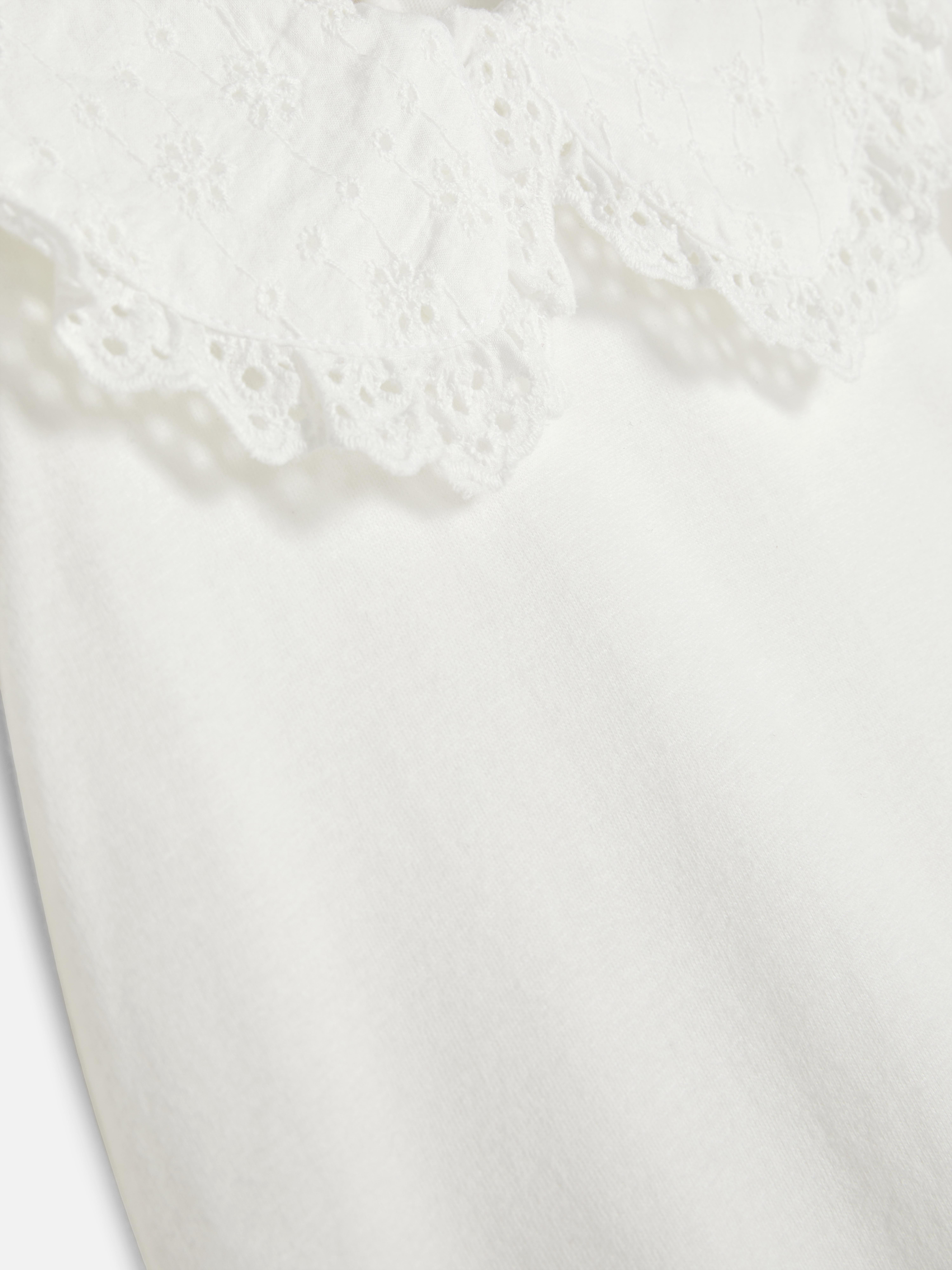 1.5-8yrs | Broderie Anglaise Collared Long Sleeve Blouse