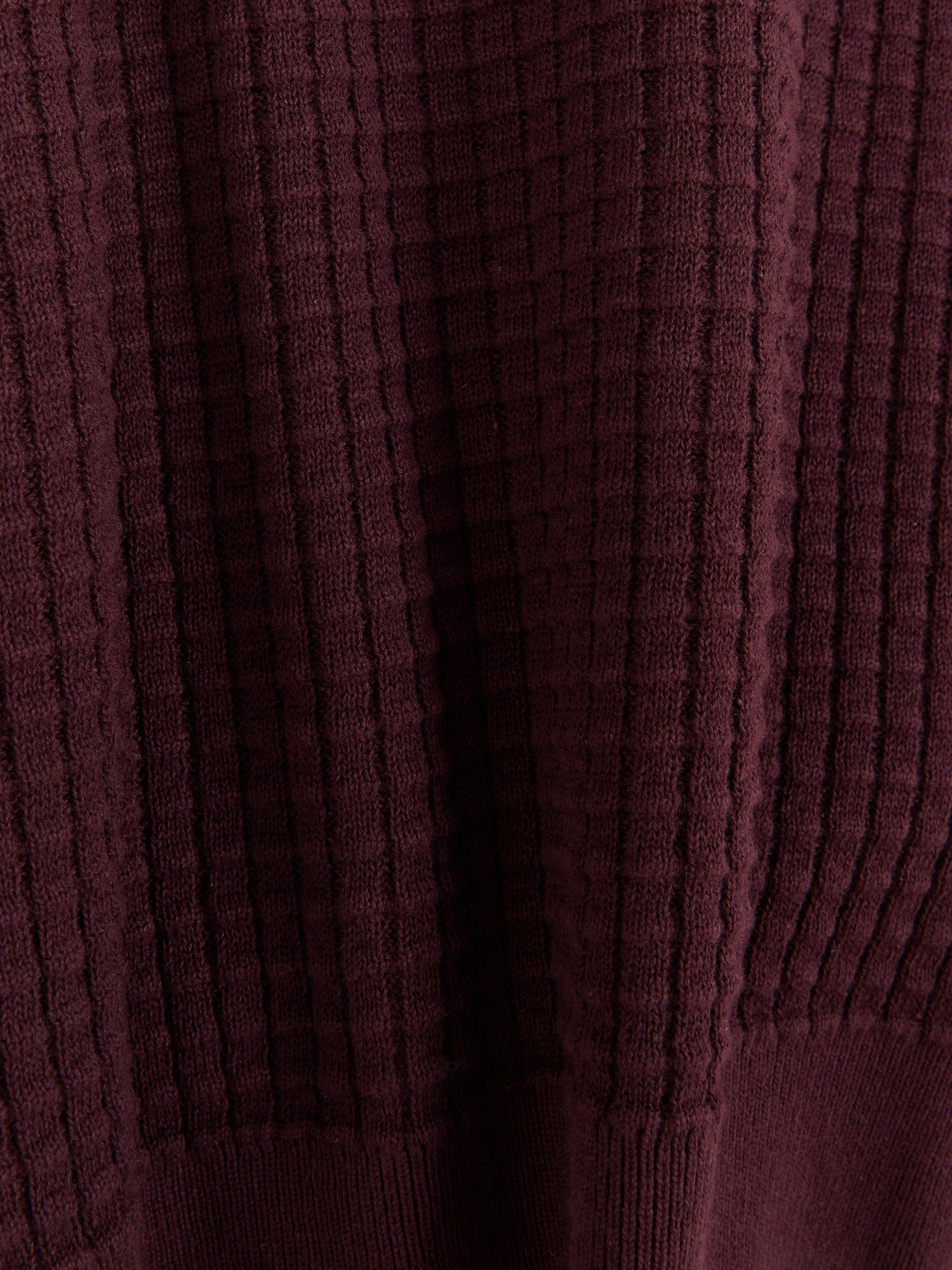 Textured Polo Sweater