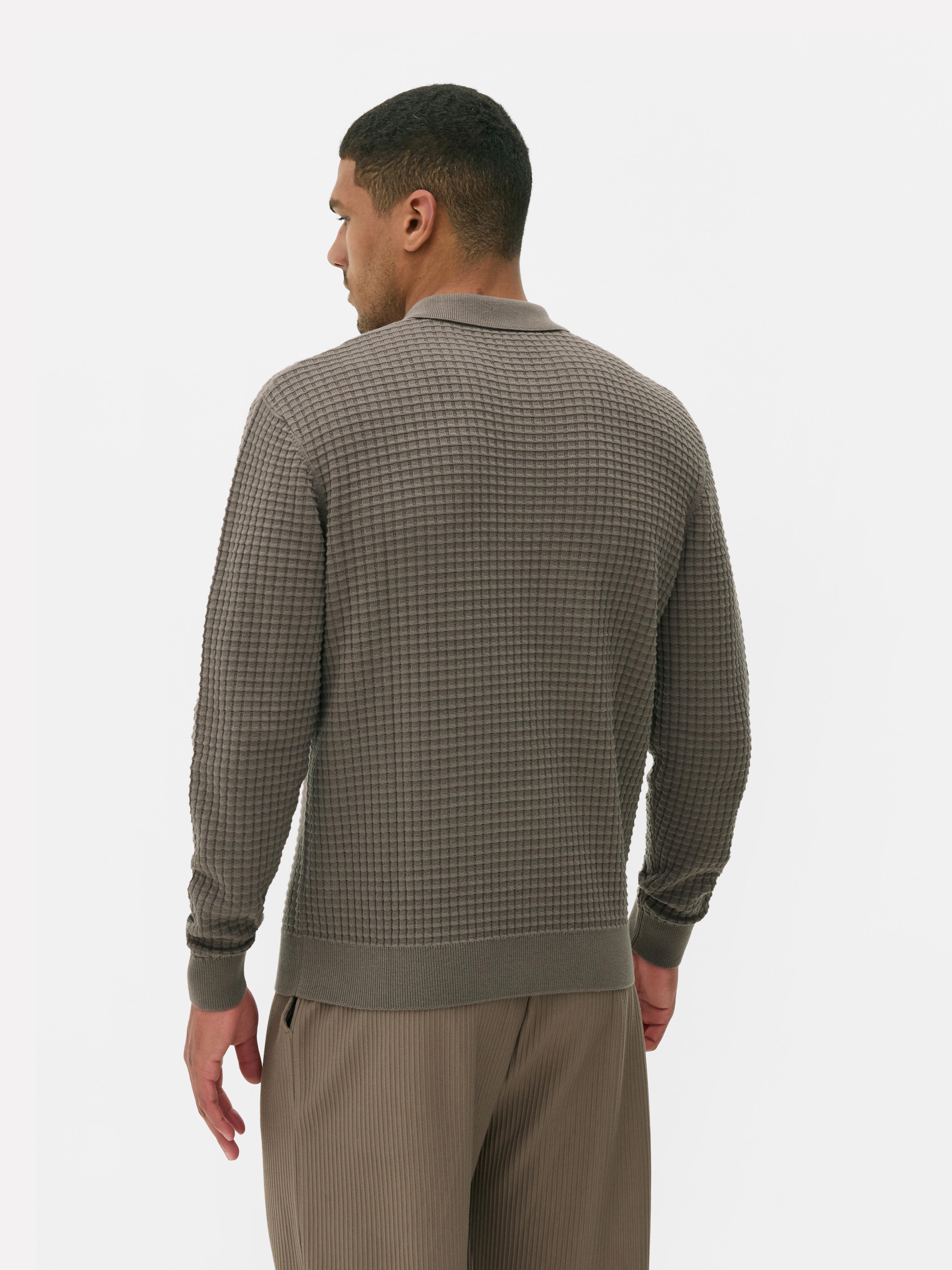 Strukturierter Polopullover