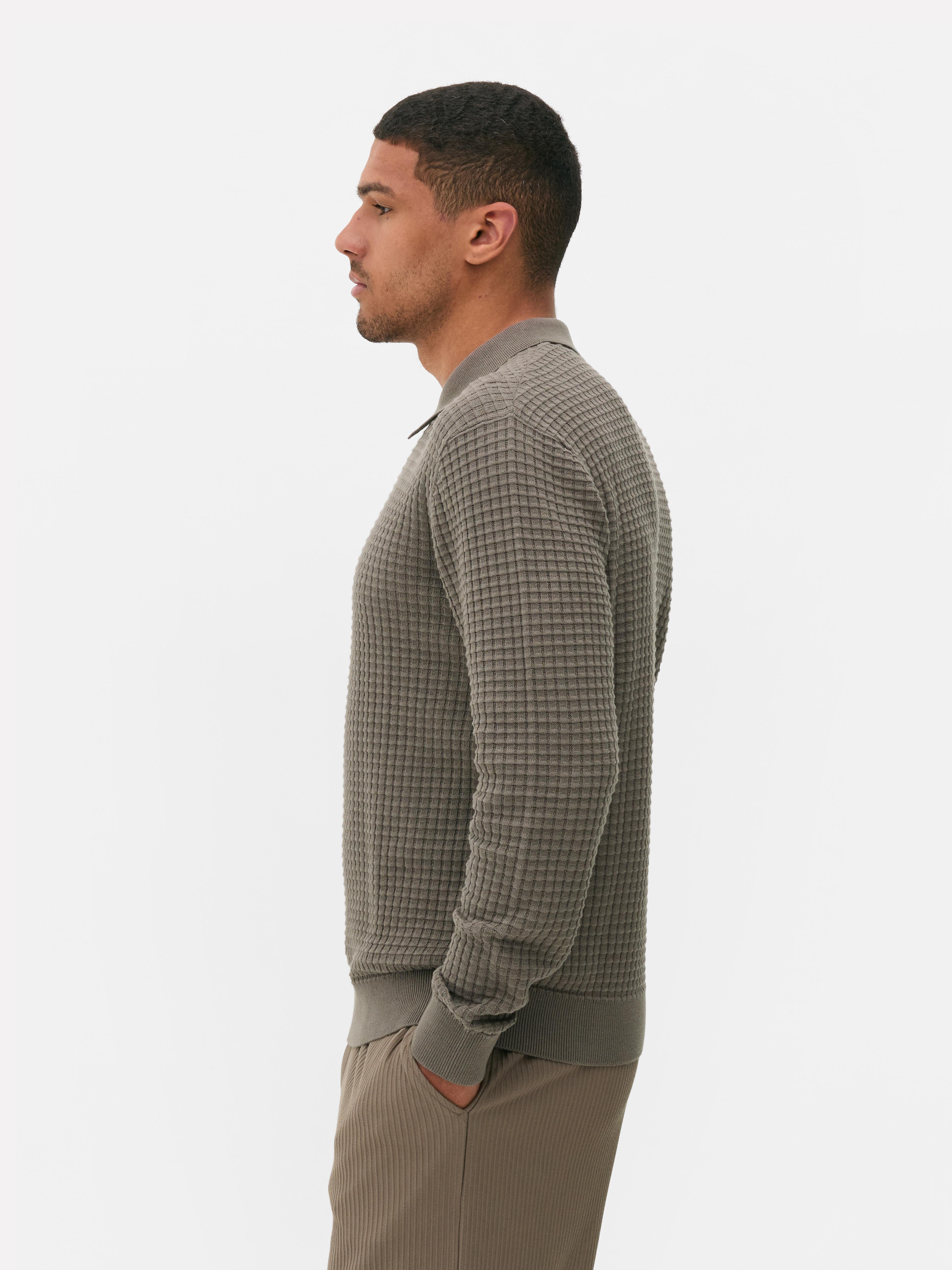 Strukturierter Polopullover